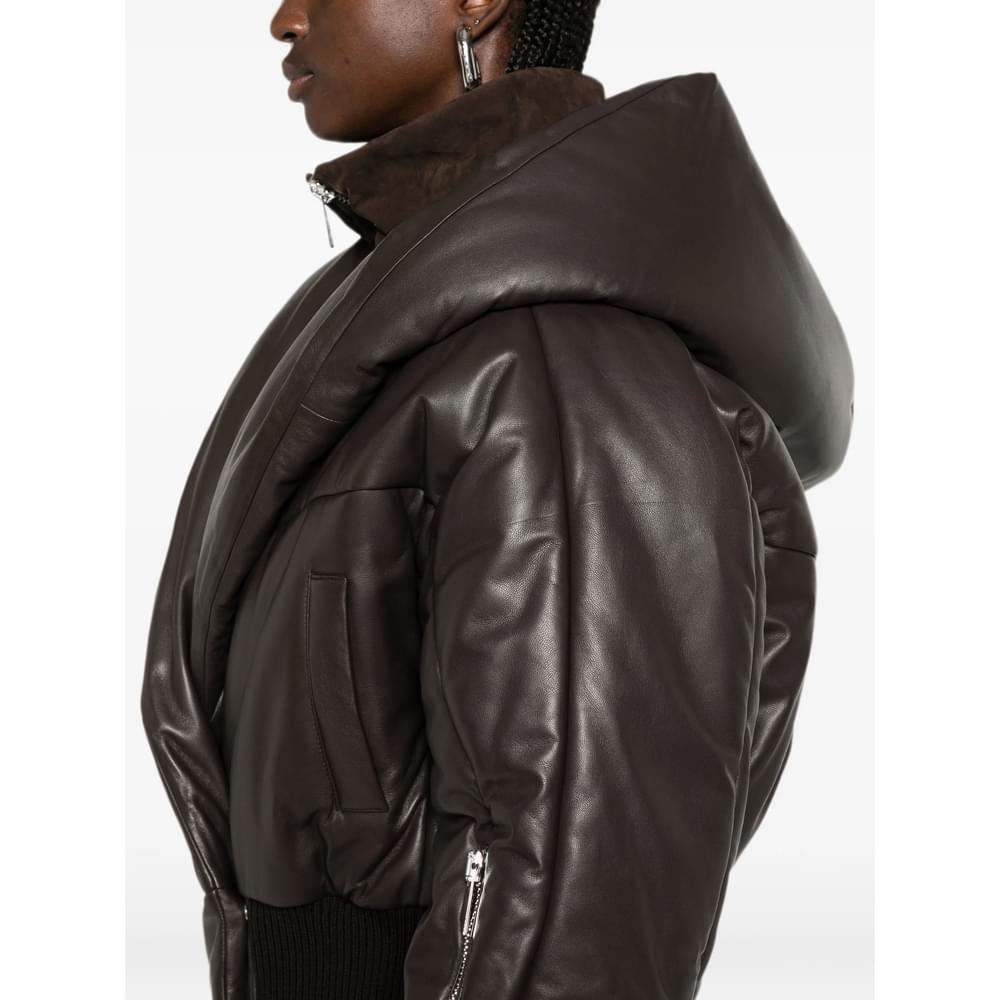The Attico Brown Jackets - Leather Jackets Women THE ATTICO
