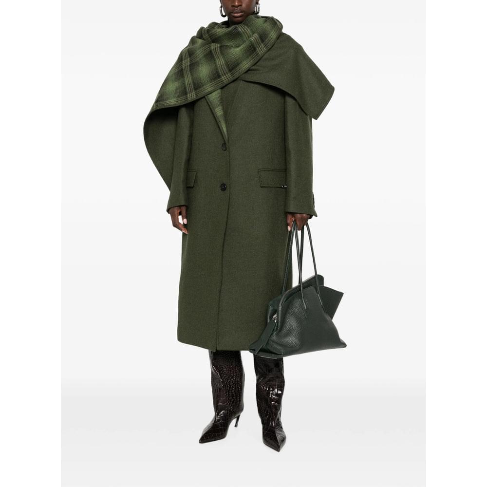 The Attico Green Coats - Single Breasted Coats Women THE ATTICO