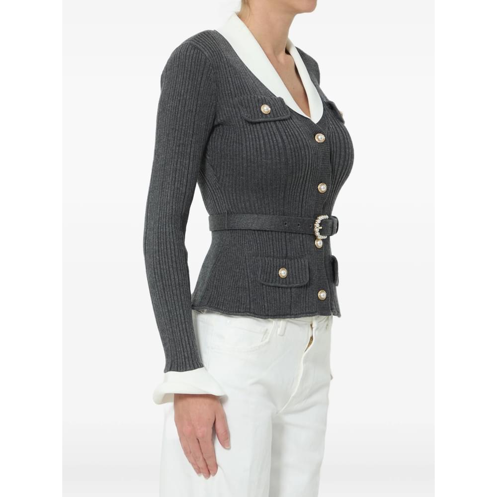 Self-Portrait Grey Knitwear - Cardigans Women SELF-PORTRAIT