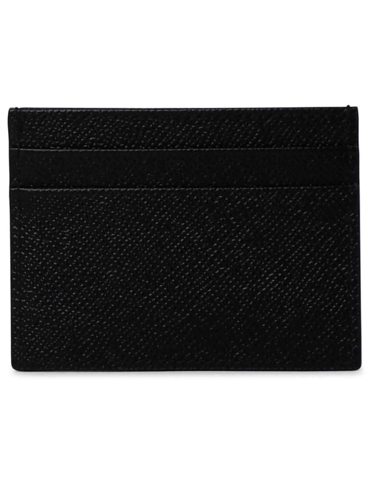 Dolce & Gabbana Black Leather Dauphine Card Holder Men