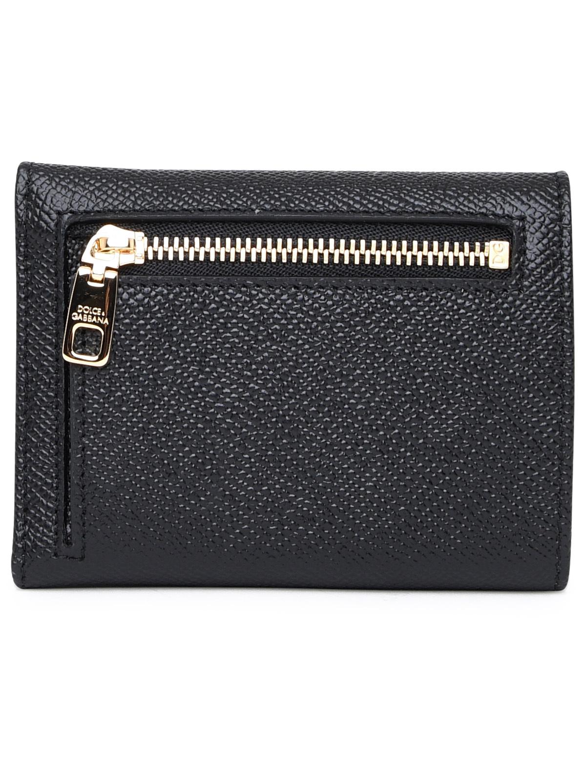 Dolce & Gabbana Black Leather Wallet Women DOLCE & GABBANA