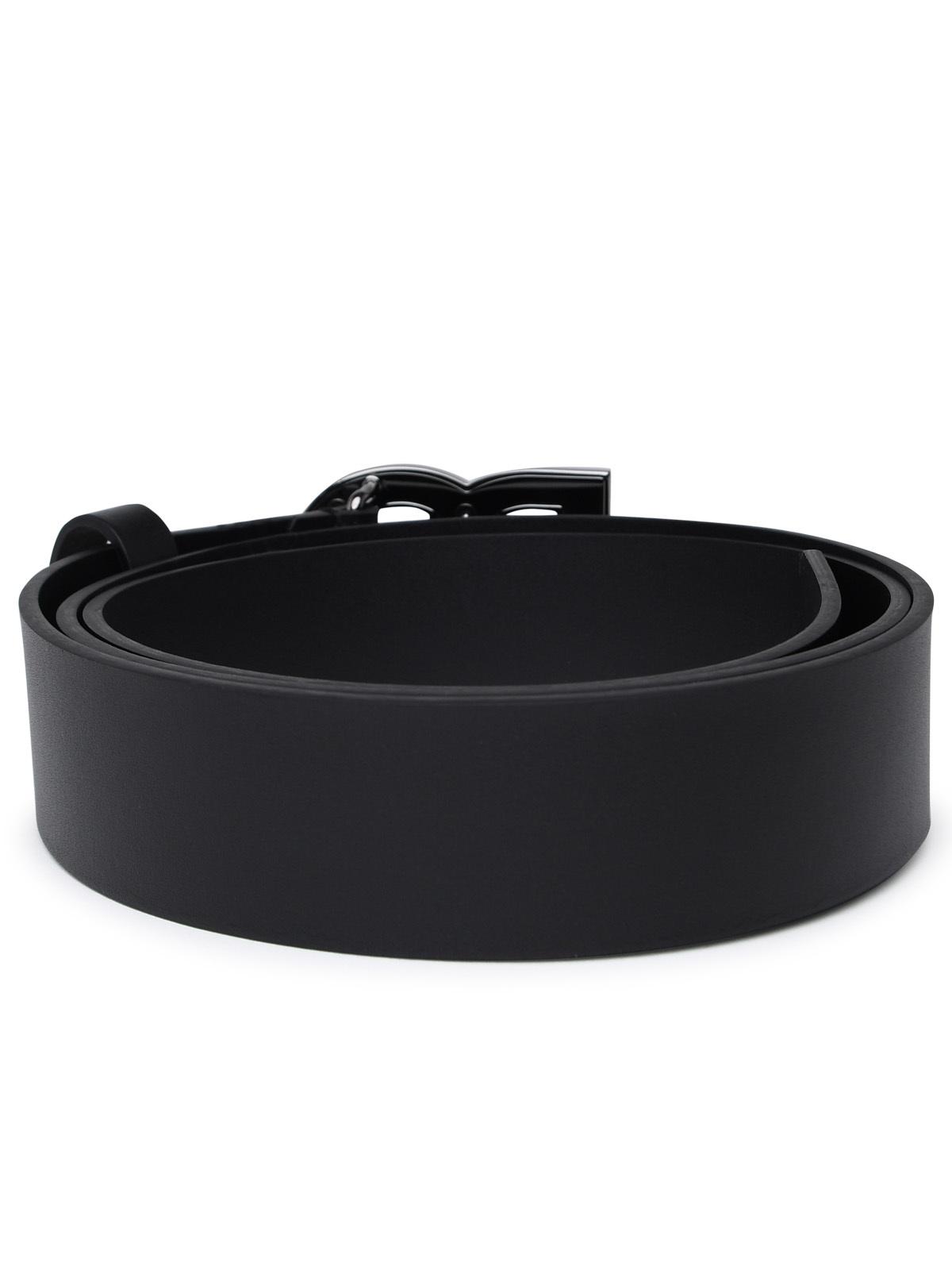 Dolce & Gabbana Black Leather Belt Men DOLCE & GABBANA
