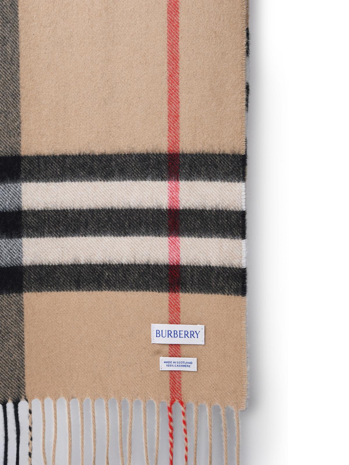 Burberry Beige Cashmere Scarf Women BURBERRY