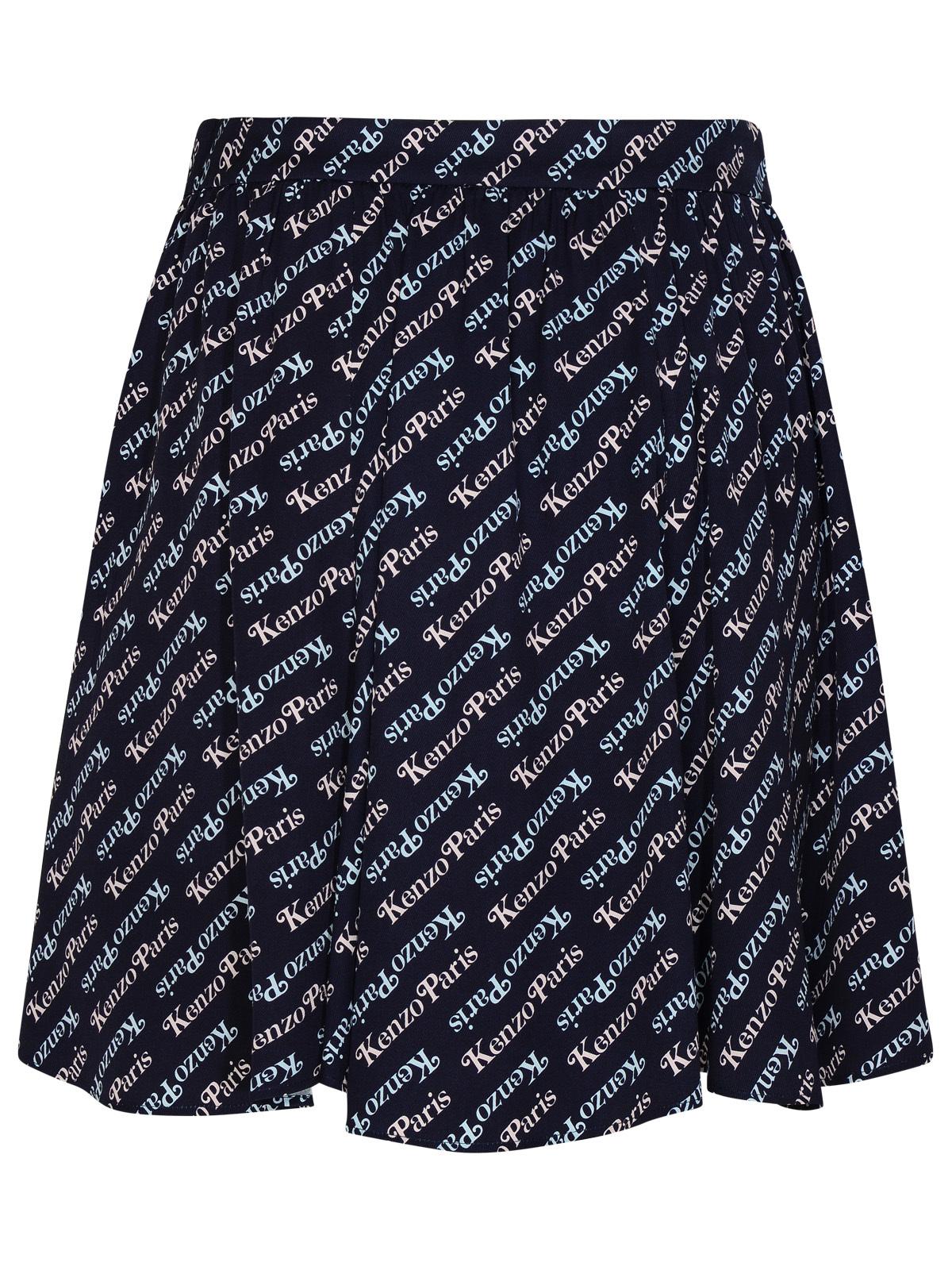 Kenzo 'Verdy By Kenzo' Blue Viscose Miniskirt Women KENZO