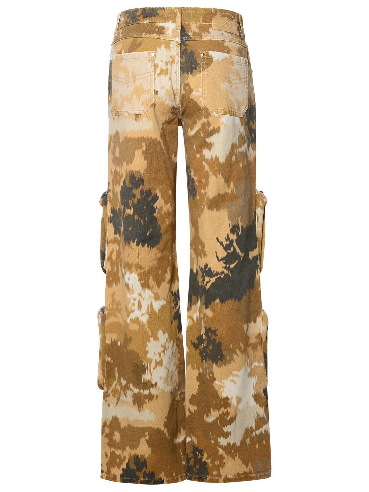 Blumarine Brown Cotton Cargo Jeans Women BLUMARINE
