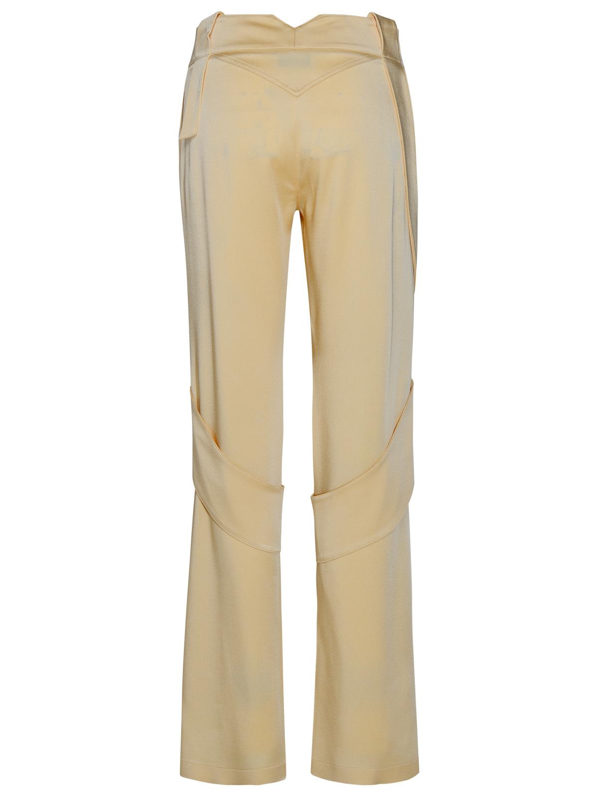 Blumarine Cream Acetate Blend Cargo Pants Women BLUMARINE