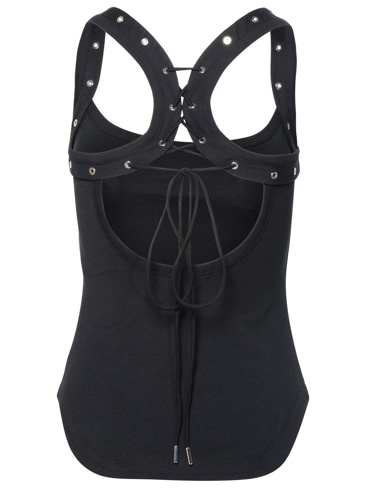 The Attico Black Cotton Top Women THE ATTICO