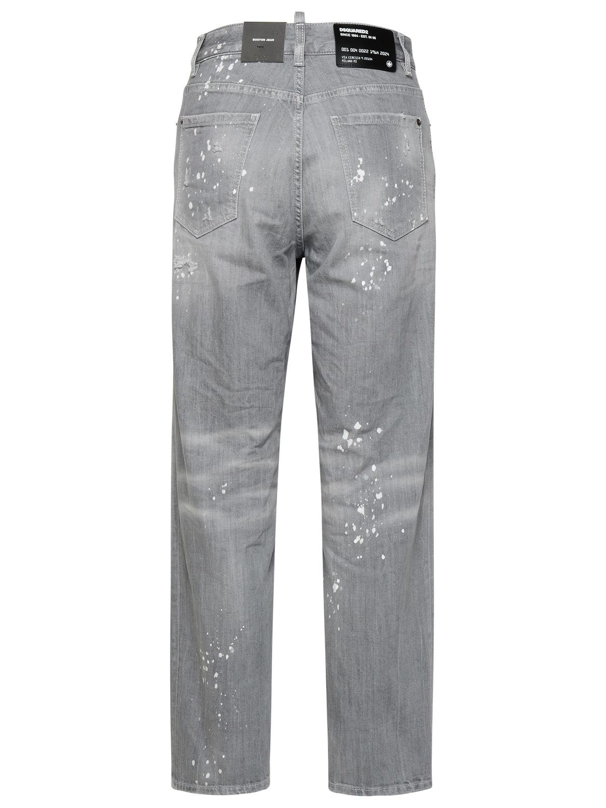 Dsquared2 Grey Cotton Blend Jeans Women DSQUARED2