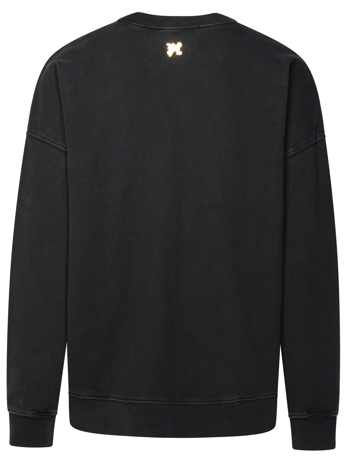 Palm Angels 'Burning' Black Cotton Sweatshirt Men PALM ANGELS