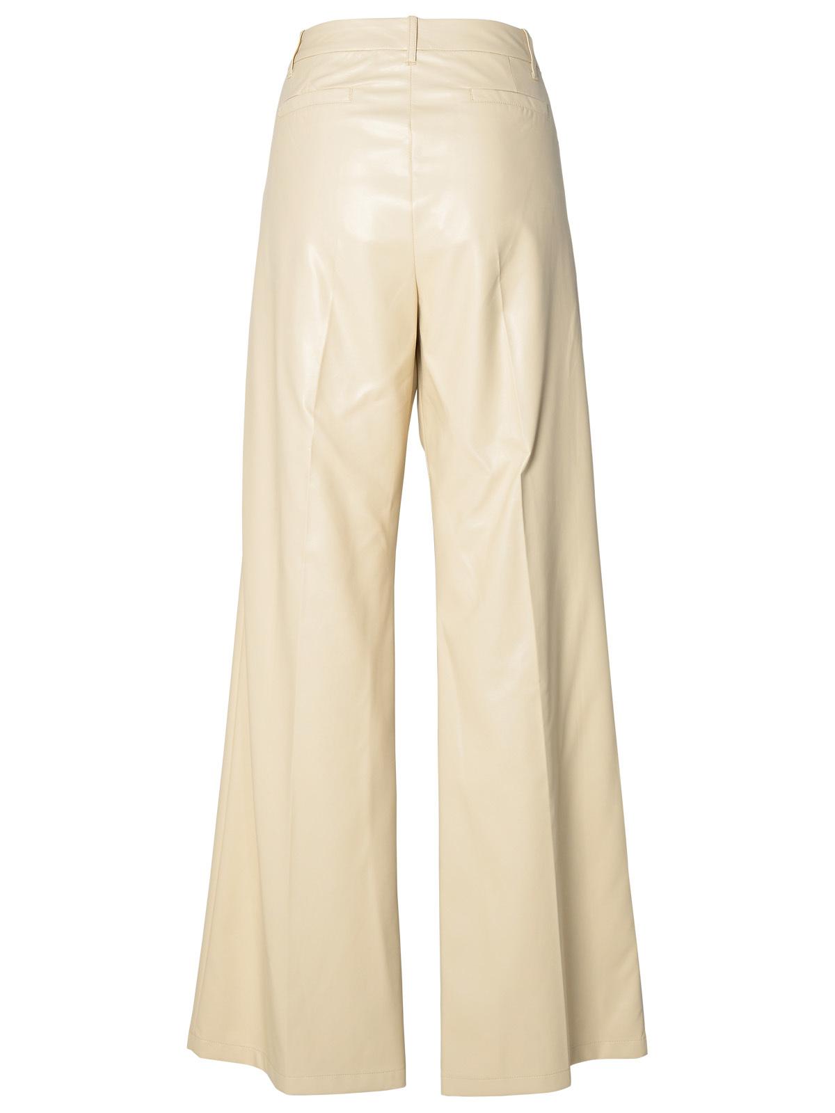 Stand Studio Ivory Polyurethane Blend Trousers Women STAND STUDIO