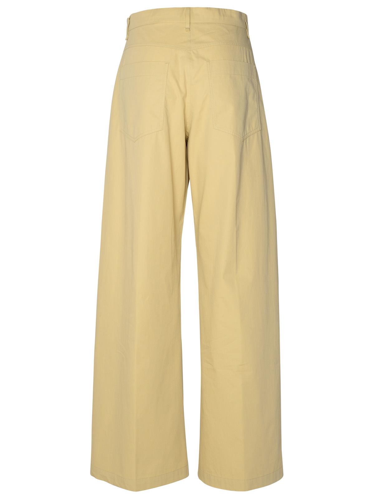 Sportmax 'Gebe' Beige Cotton Pants Women SPORTMAX