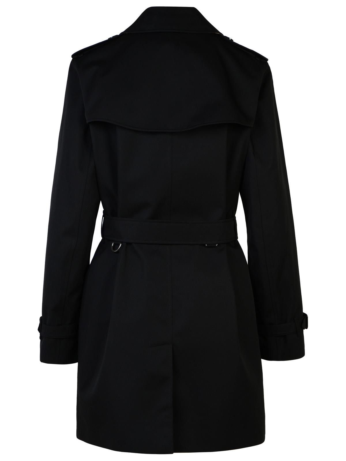 Burberry 'Kensington' Black Polyester Trench Coat Women BURBERRY