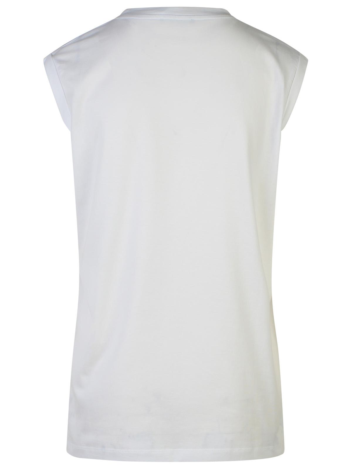Balmain White Cotton Tank Top Women BALMAIN
