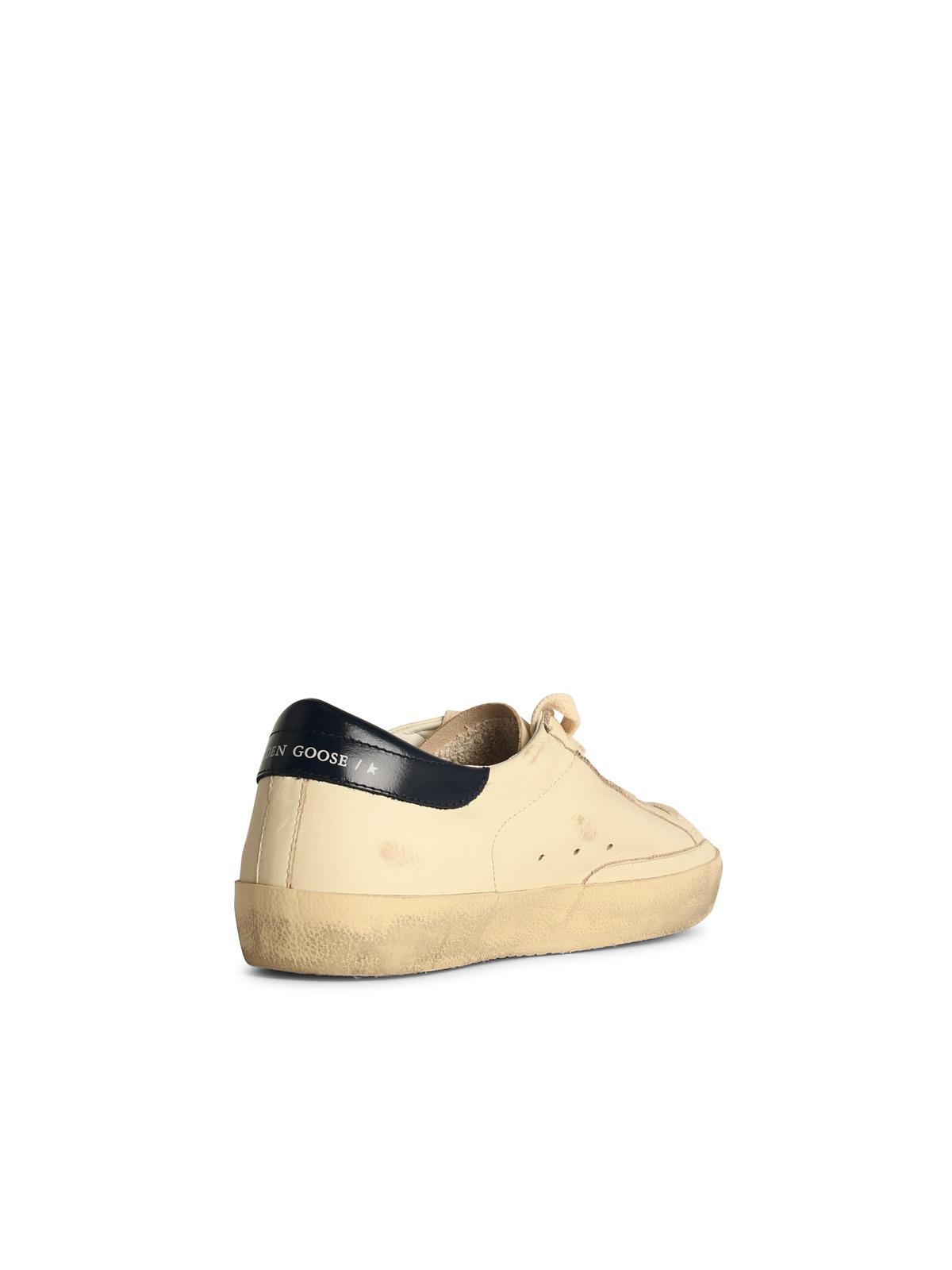 Golden Goose Super-Star Classic Sneakers In White Nappa Leather Men GOLDEN GOOSE