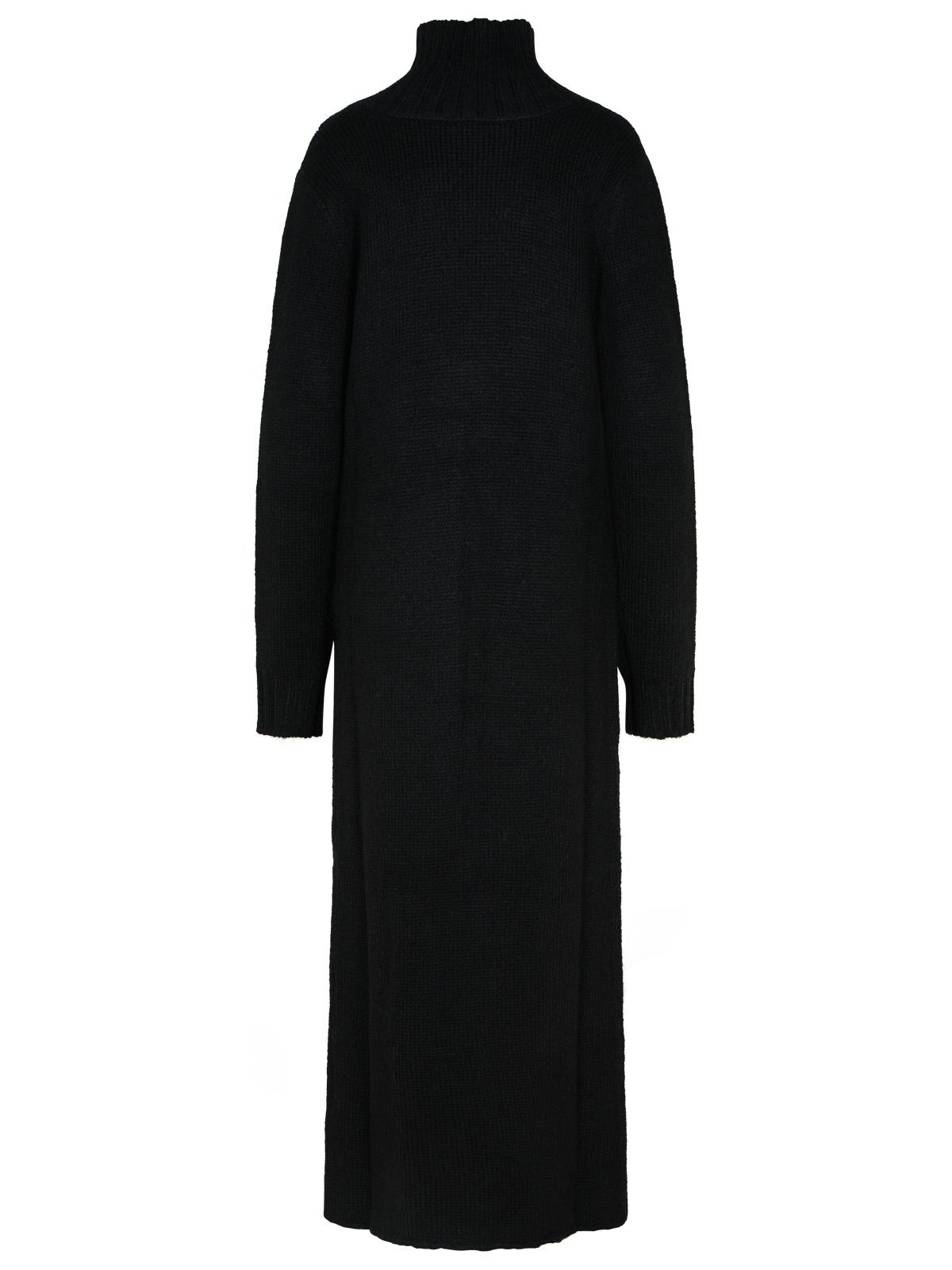 Jil Sander Black Alpaca Blend Dress Women JIL SANDER
