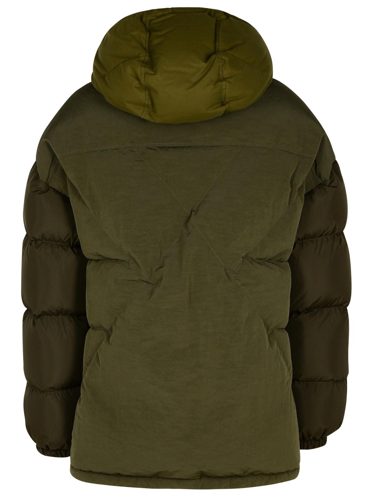 Dolce & Gabbana Green Cotton Blend Down Jacket Men DOLCE & GABBANA