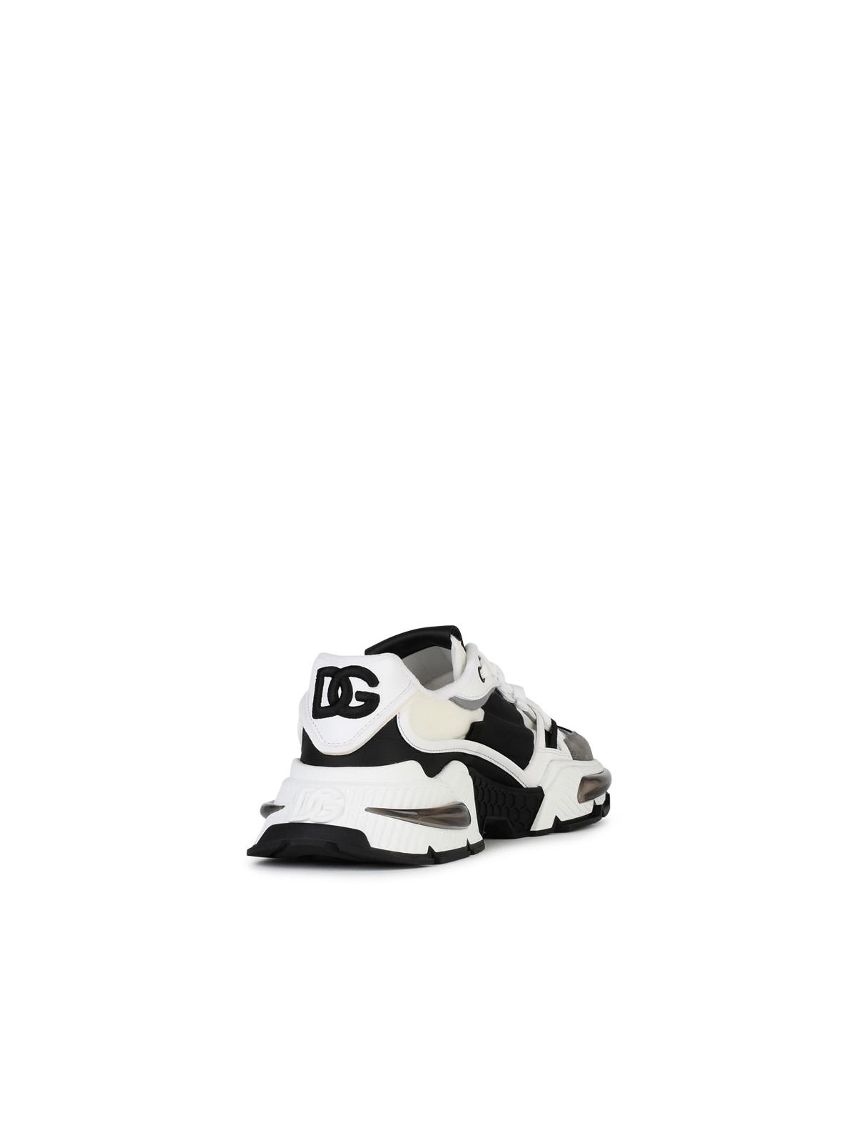 Dolce & Gabbana Airmaster Gray And Black Leather Blend Sneakers Men DOLCE & GABBANA