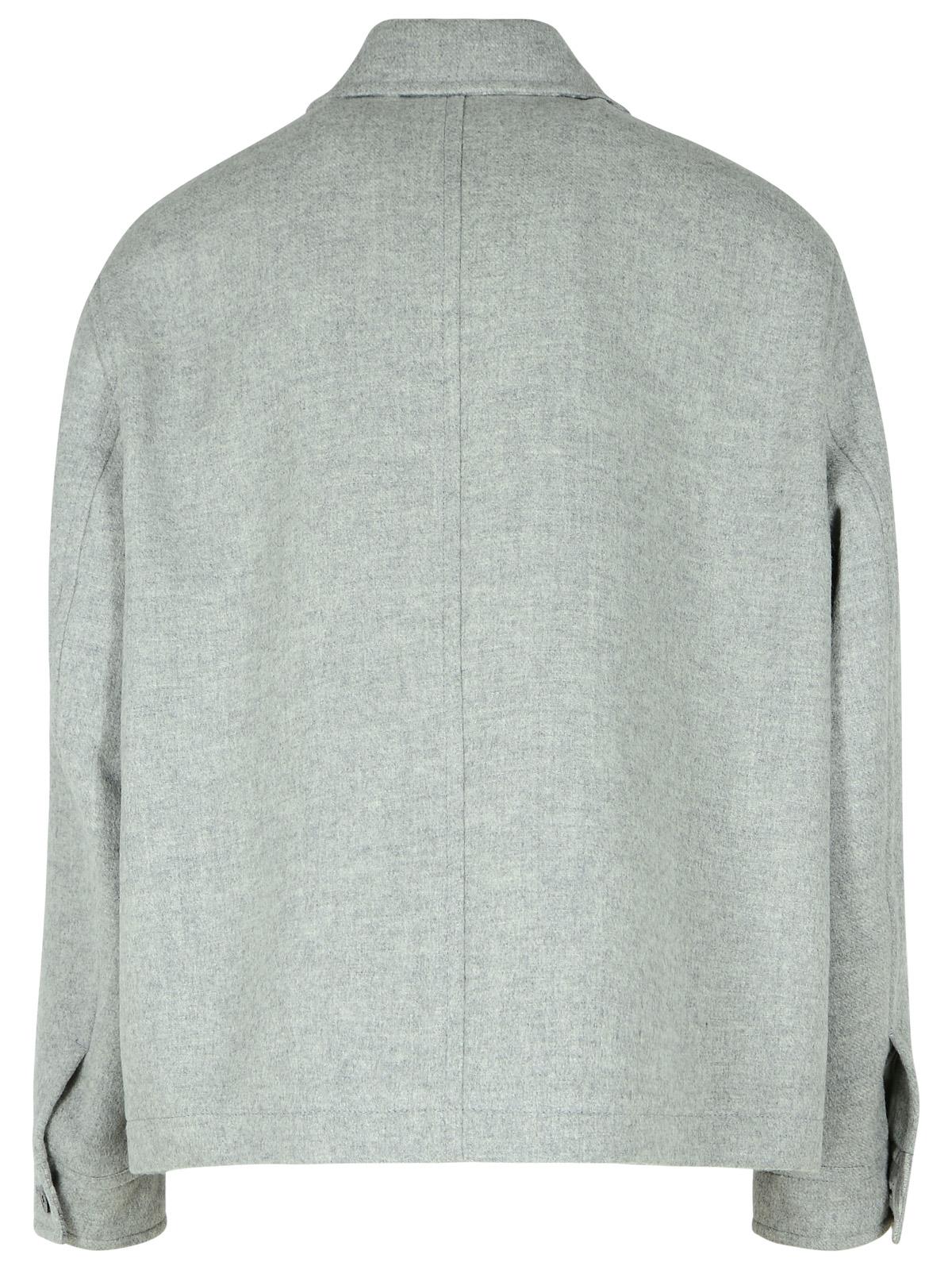Versace Grey Wool Jacket Men VERSACE