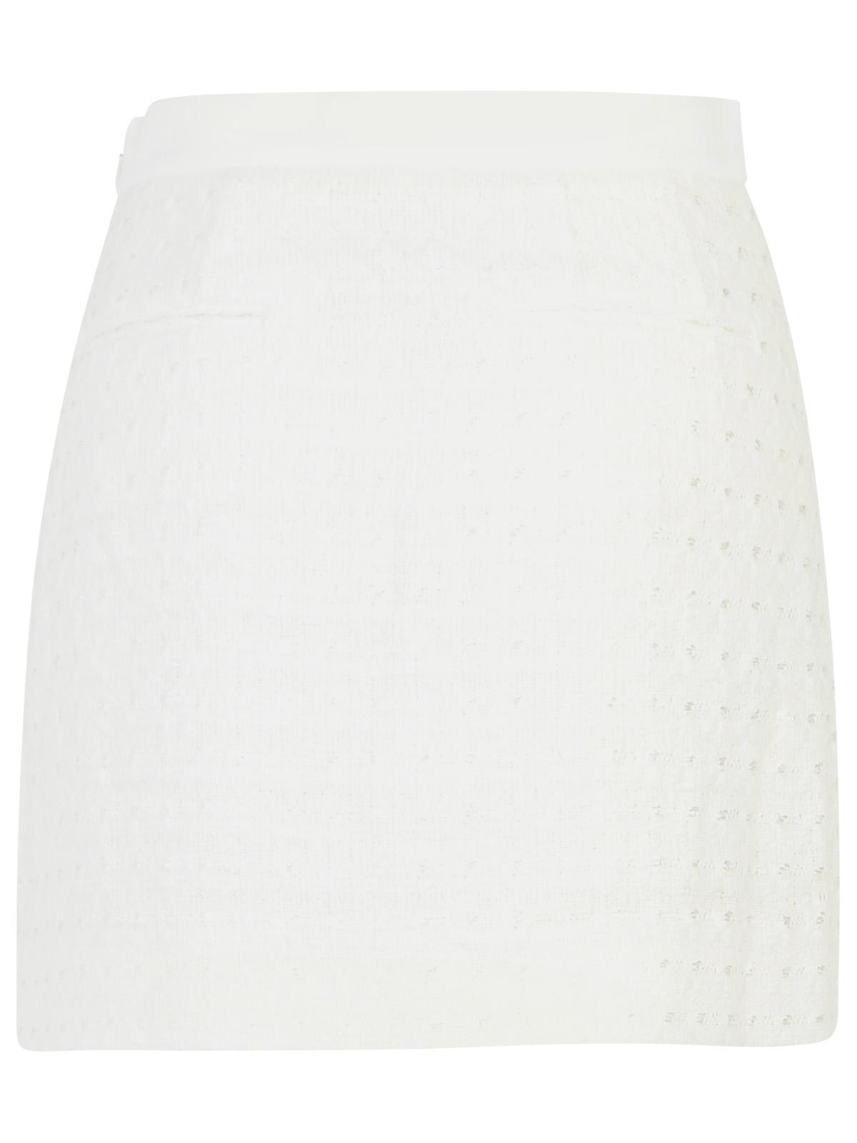 Casablanca White Cotton Blend Miniskirt Women CASABLANCA