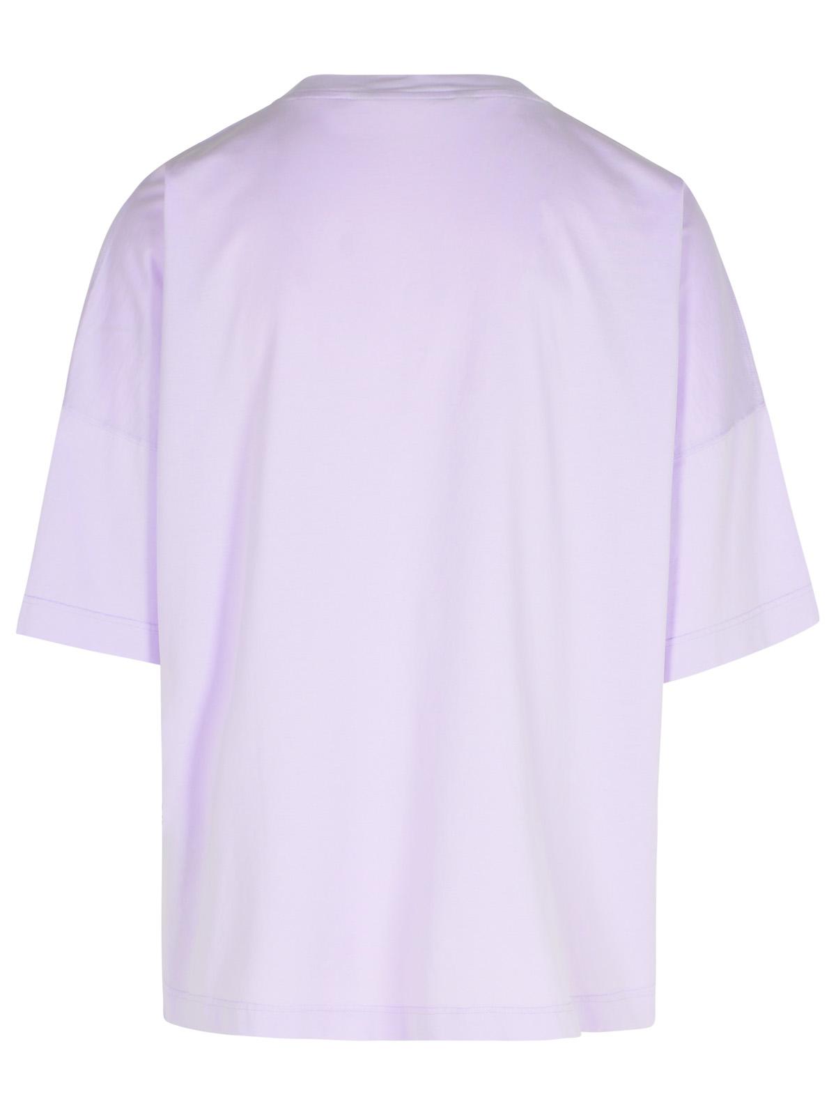 Palm Angels 'Neon' Lilac Cotton T-Shirt Men PALM ANGELS