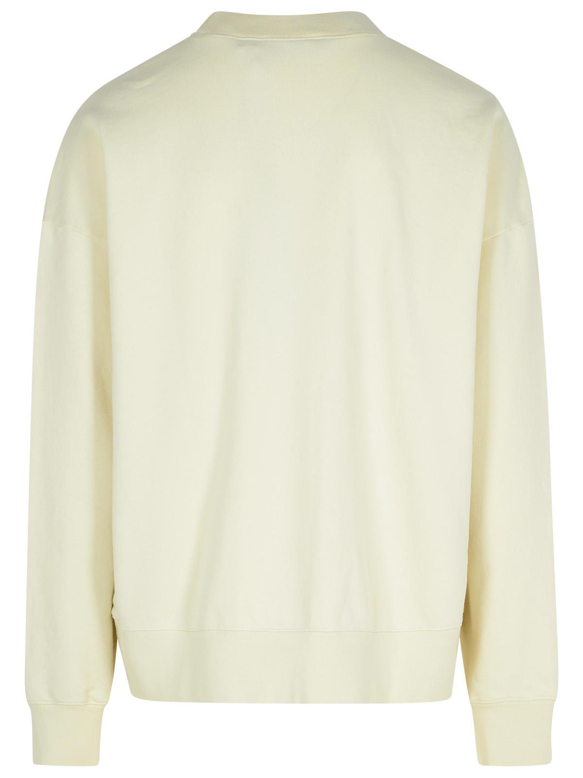 Palm Angels Cream Cotton Sweatshirt Men PALM ANGELS