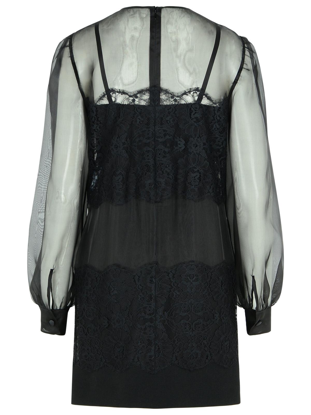 Dolce & Gabbana Black Silk Organza Dress Women DOLCE & GABBANA