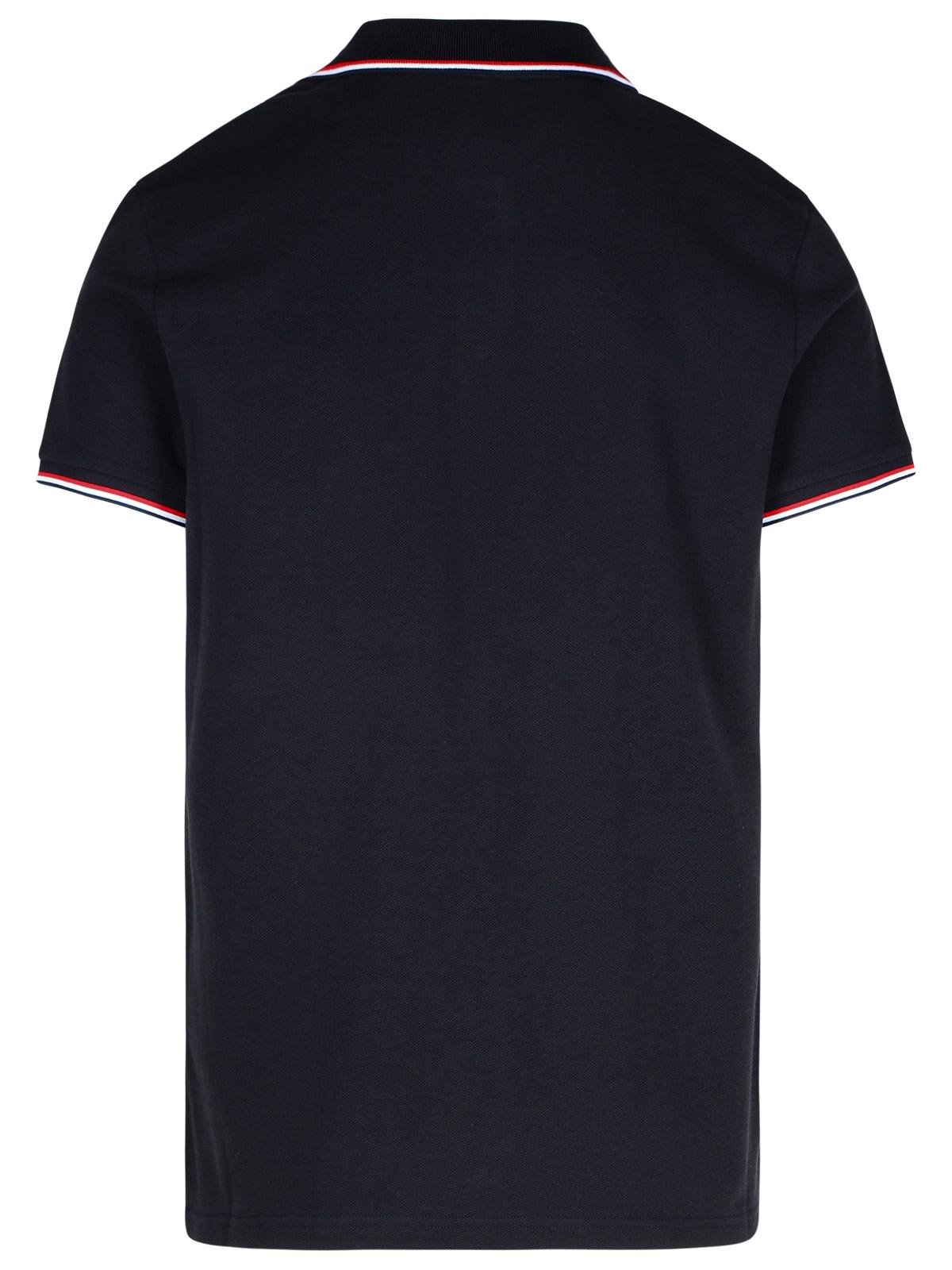 Moncler Navy Cotton Polo Shirt Men MONCLER