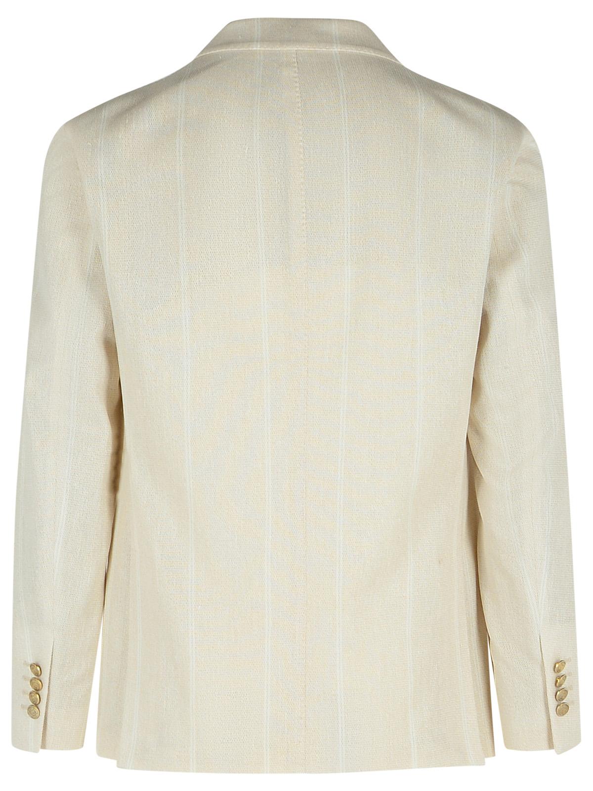 Eleventy Cream Cotton Blend Blazer Men ELEVENTY