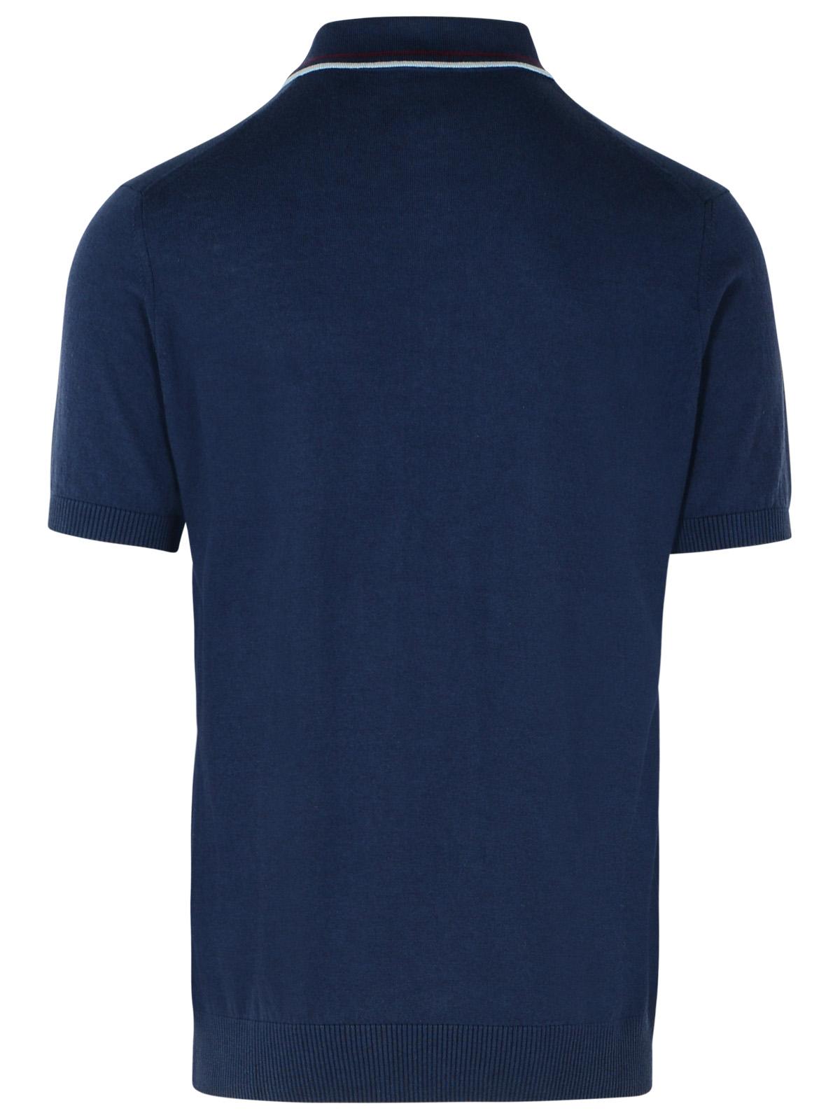 Etro Navy Cotton Polo Shirt Men ETRO