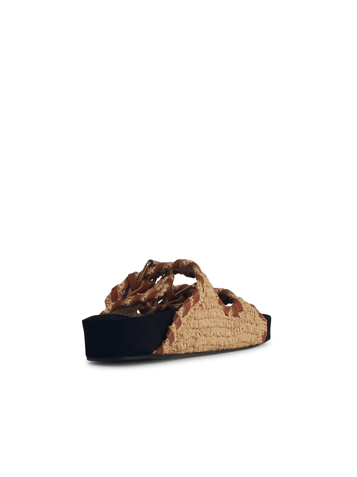 Isabel Marant Etoile 'Lennyo' Beige Palm Slipper Women ISABEL MARANT ETOILE