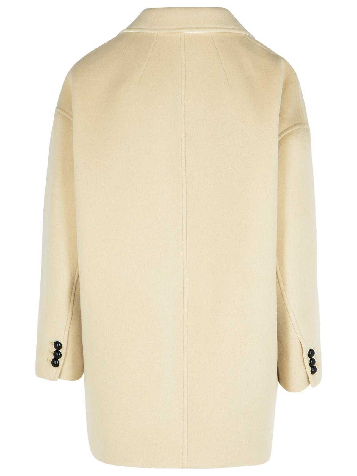 Isabel Marant 'Campbelle' Beige Virgin Wool Blend Coat Women ISABEL MARANT