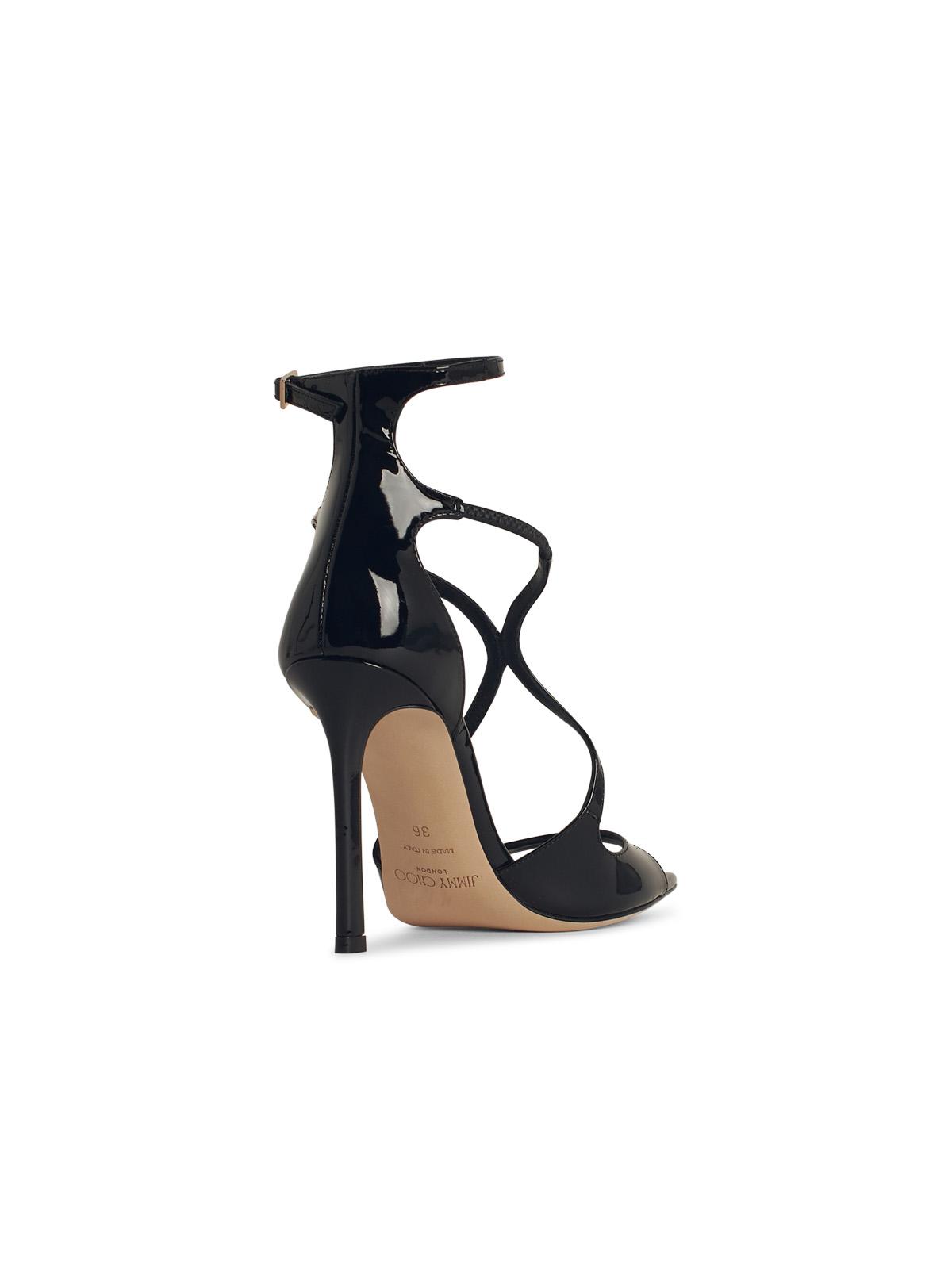 Jimmy Choo Azia Sandals In Black Leather Women JIMMY CHOO