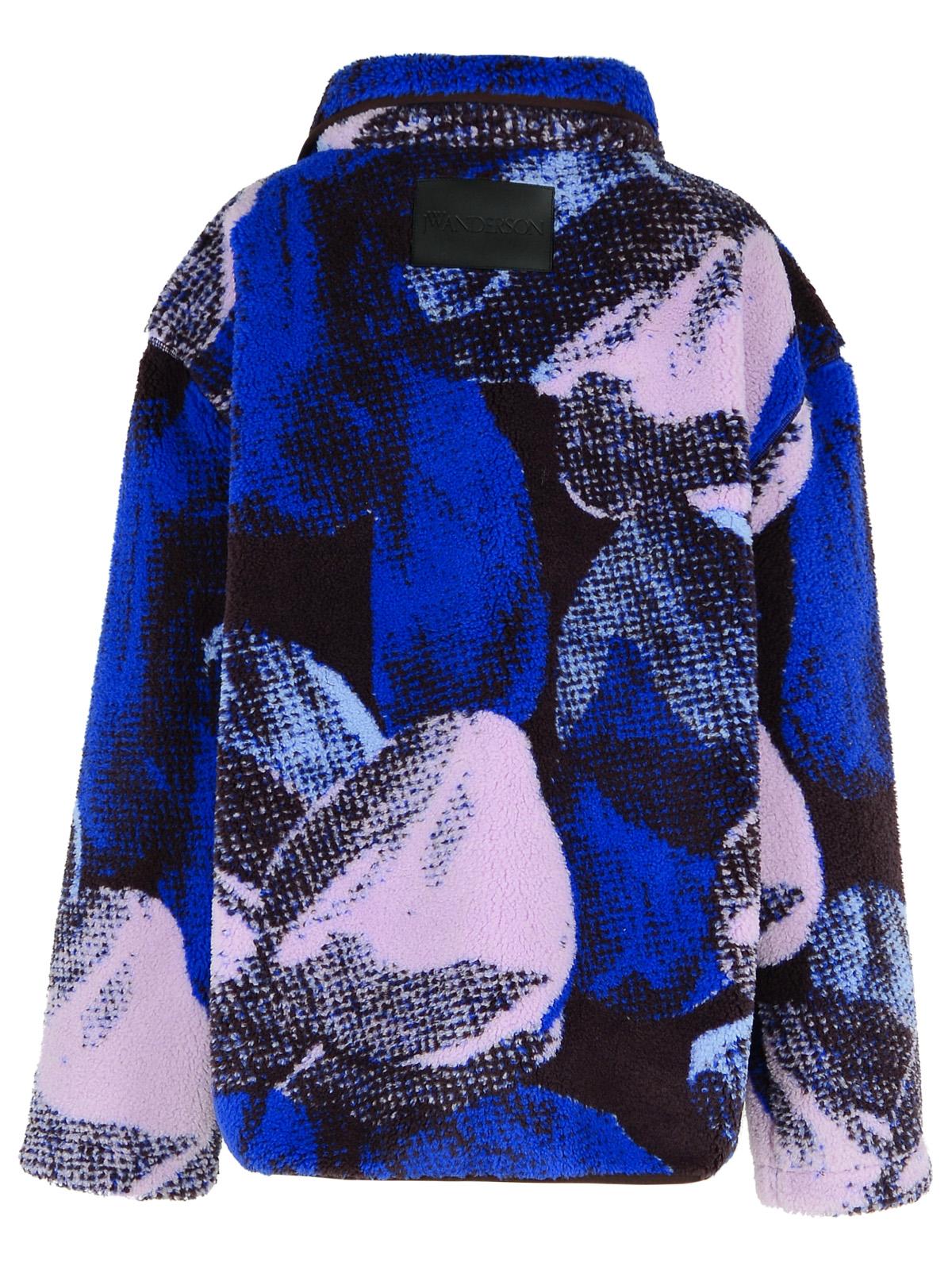 Jw Anderson Blue Polyester Blend Fleece Men J.W. ANDERSON