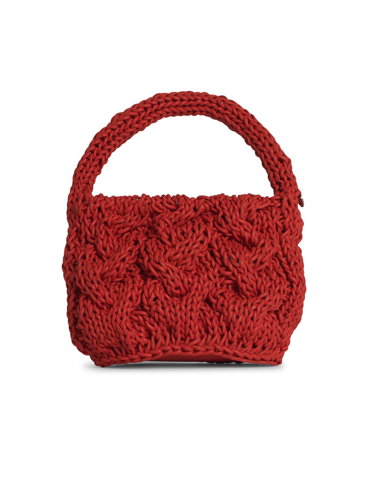 Jw Anderson 'Knit' Orange Leather Bag Women J.W. ANDERSON