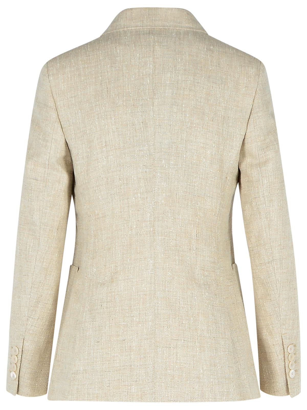 Max Mara Ivory Linen Blend Blazer Women MAX MARA