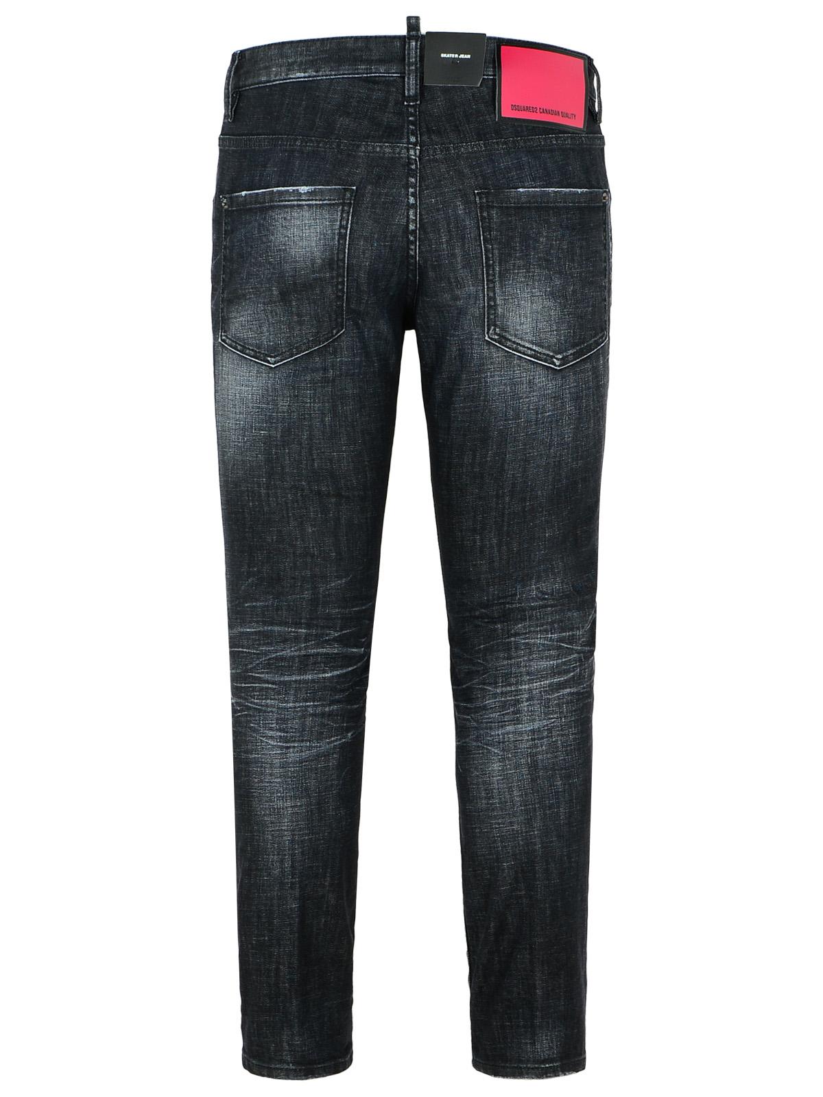 Dsquared2 'Skater Washed' Black Cotton Jeans Men DSQUARED2