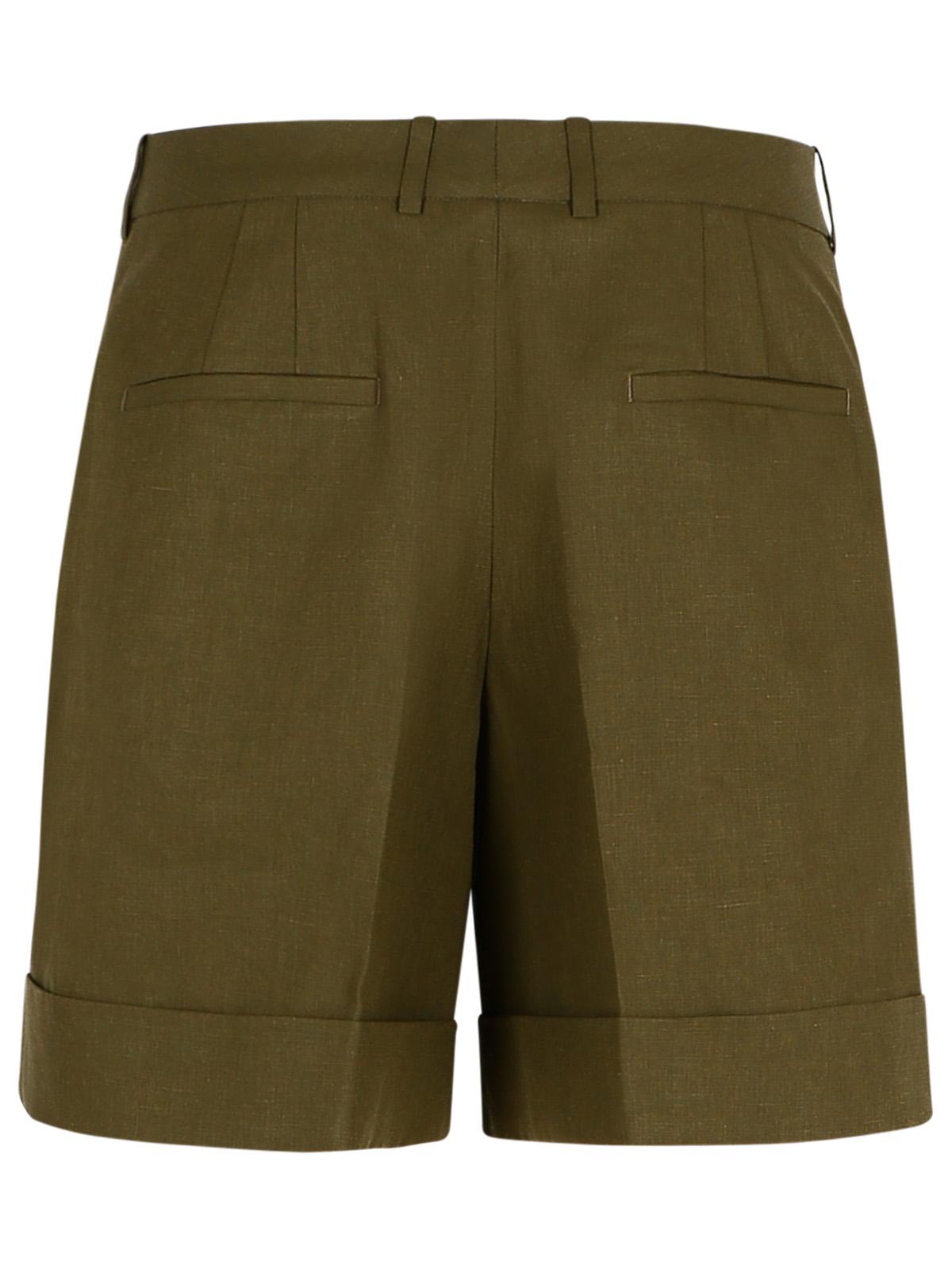 Jil Sander Green Linen Shorts Women JIL SANDER