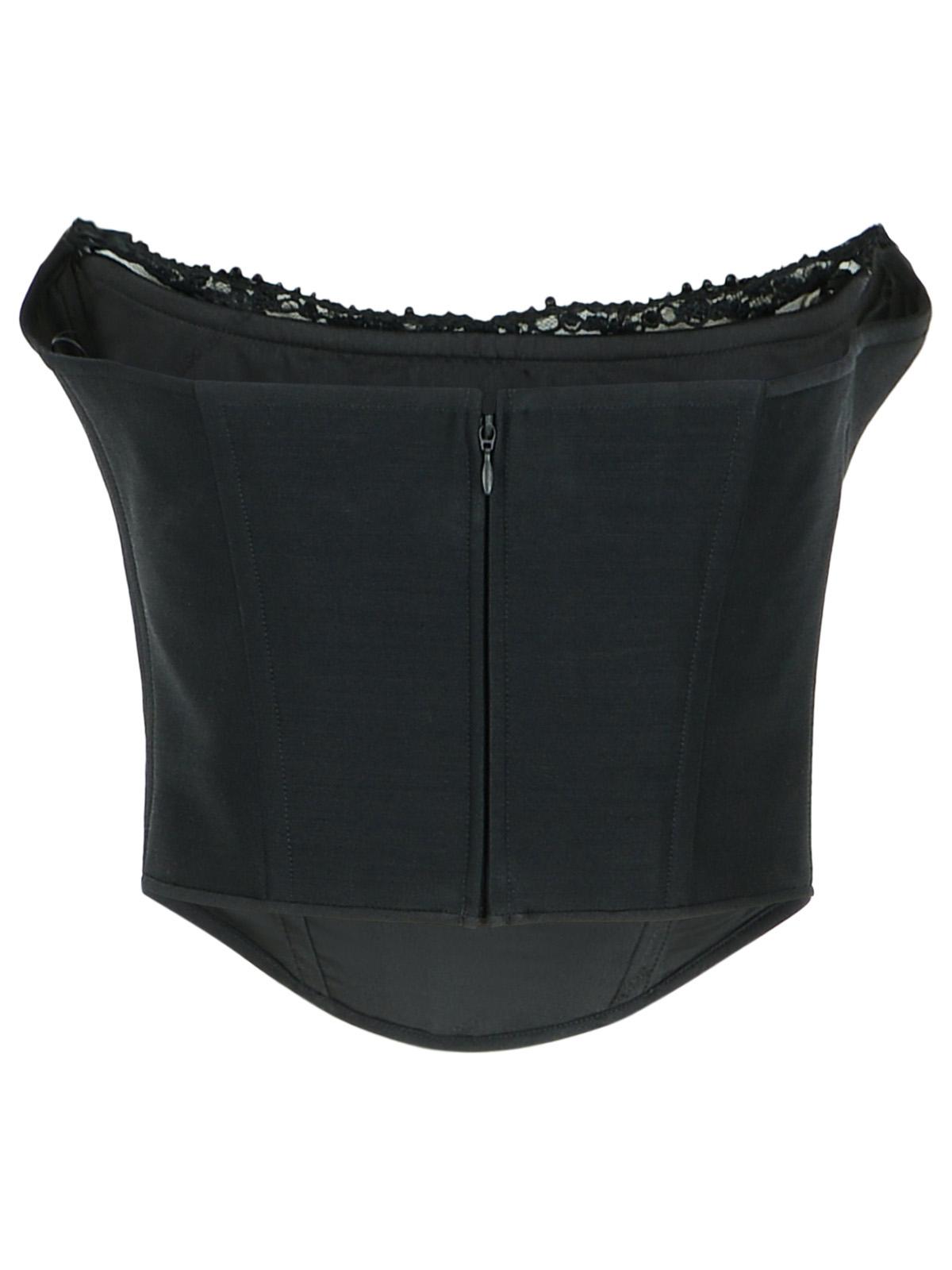 Dsquared2 'Paris' Black Virgin Wool Blend Corset Women DSQUARED2