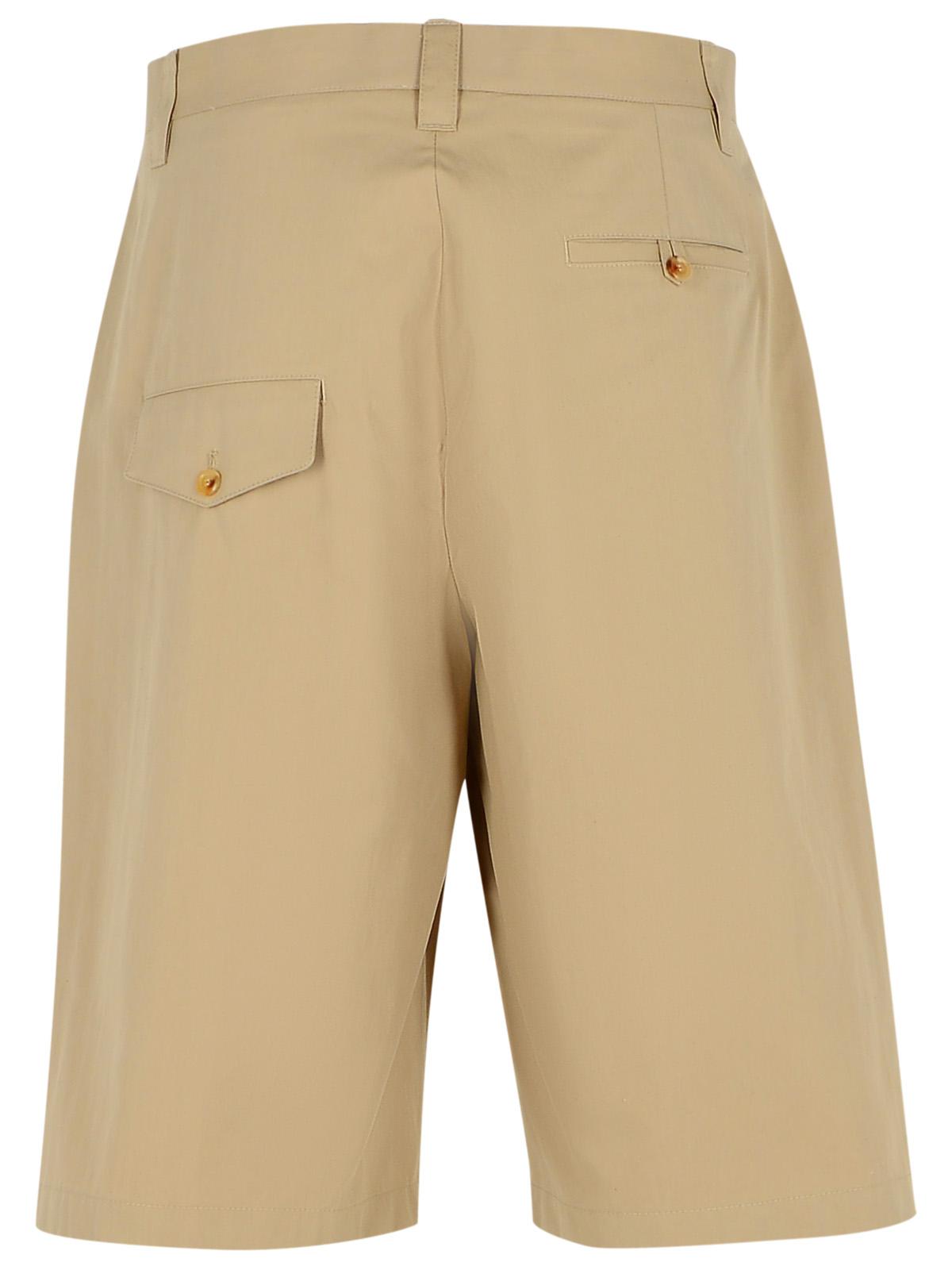 Moschino Beige Cotton Blend Bermuda Shorts Men MOSCHINO