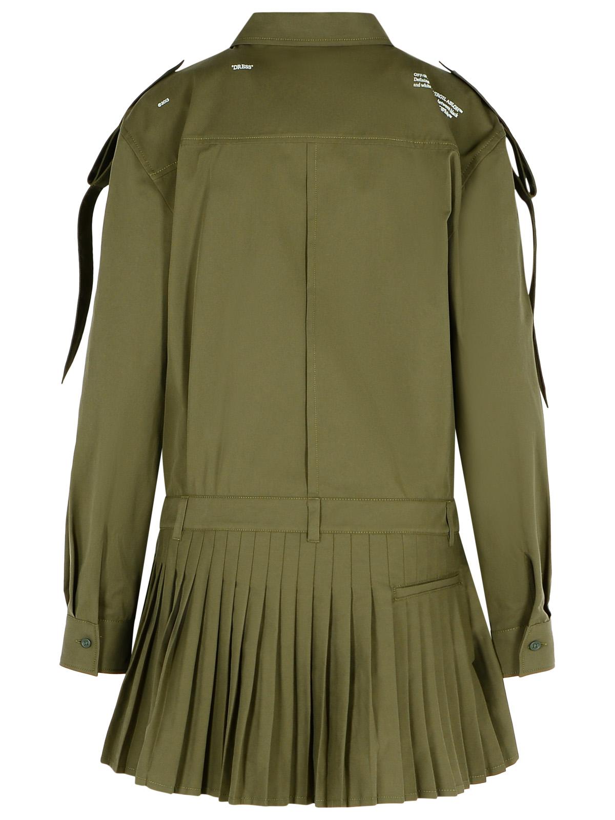 Off-White 'Savana' Green Cotton Dress Women OFF-WHITE