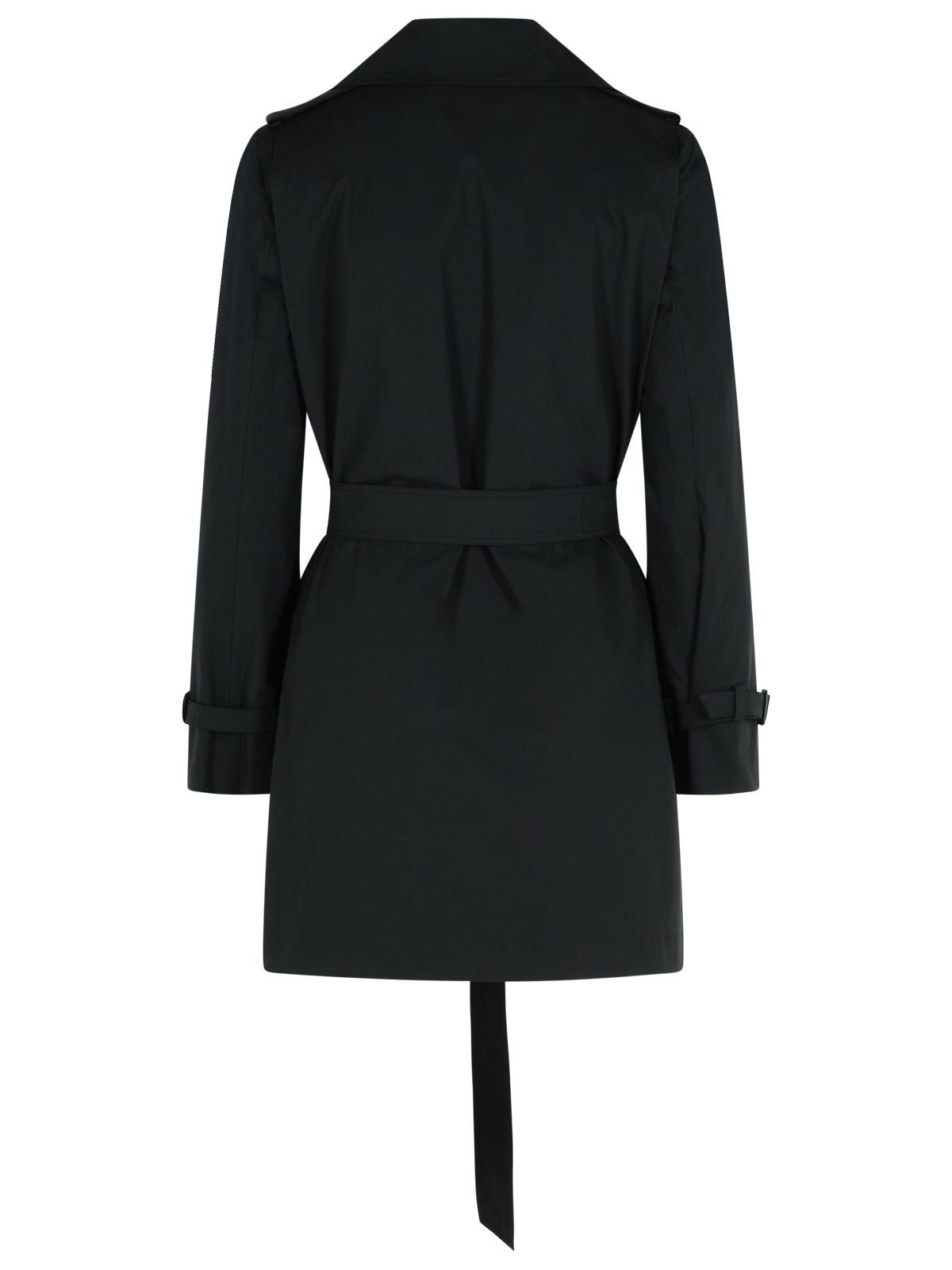Max Mara 'Landa' Black Cotton Trench Coat Women MAX MARA
