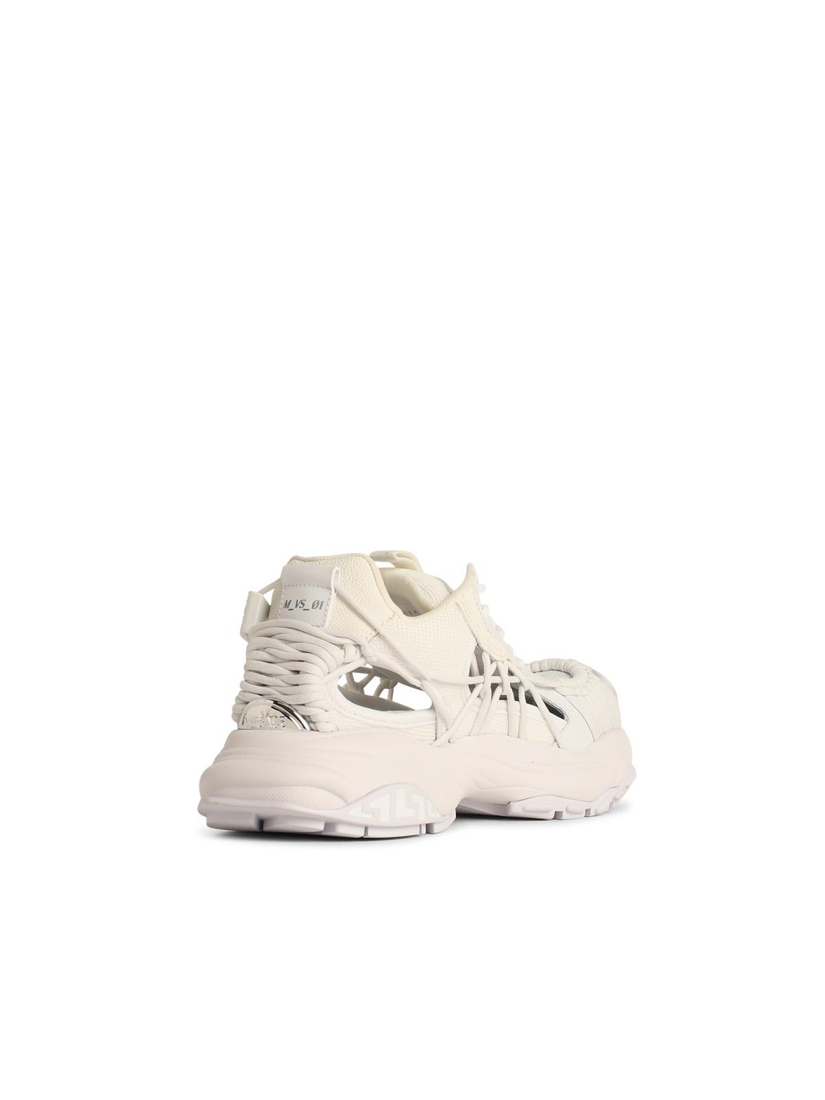 Versace 'Mercury' White Leather Blend Sneakers Men VERSACE