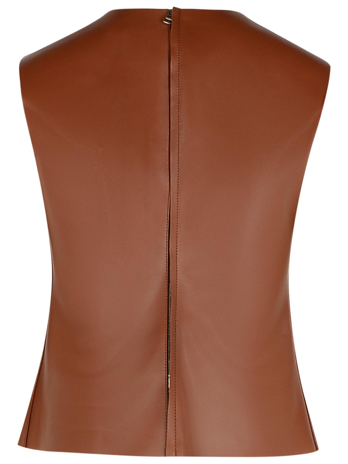 Jw Anderson Brown Leather Tank Top Women J.W. ANDERSON