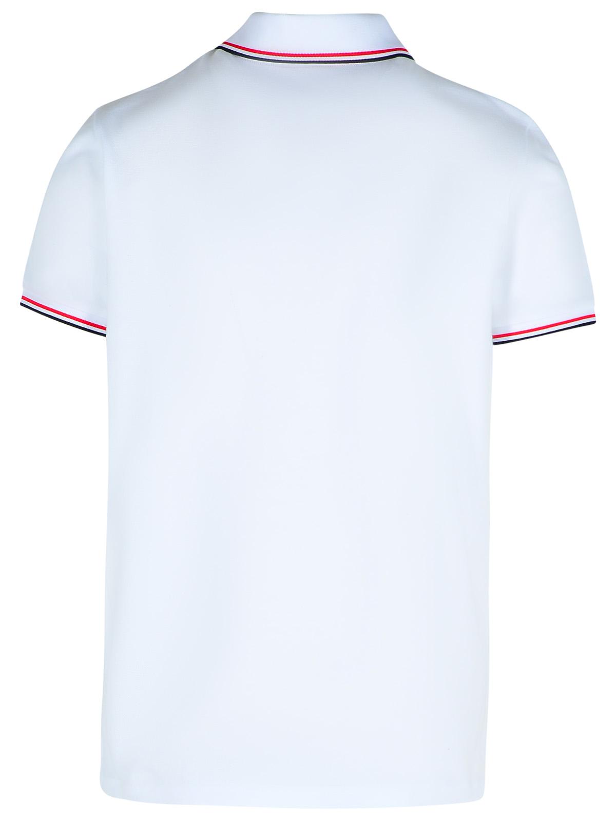 Moncler White Cotton Polo Shirt Men MONCLER