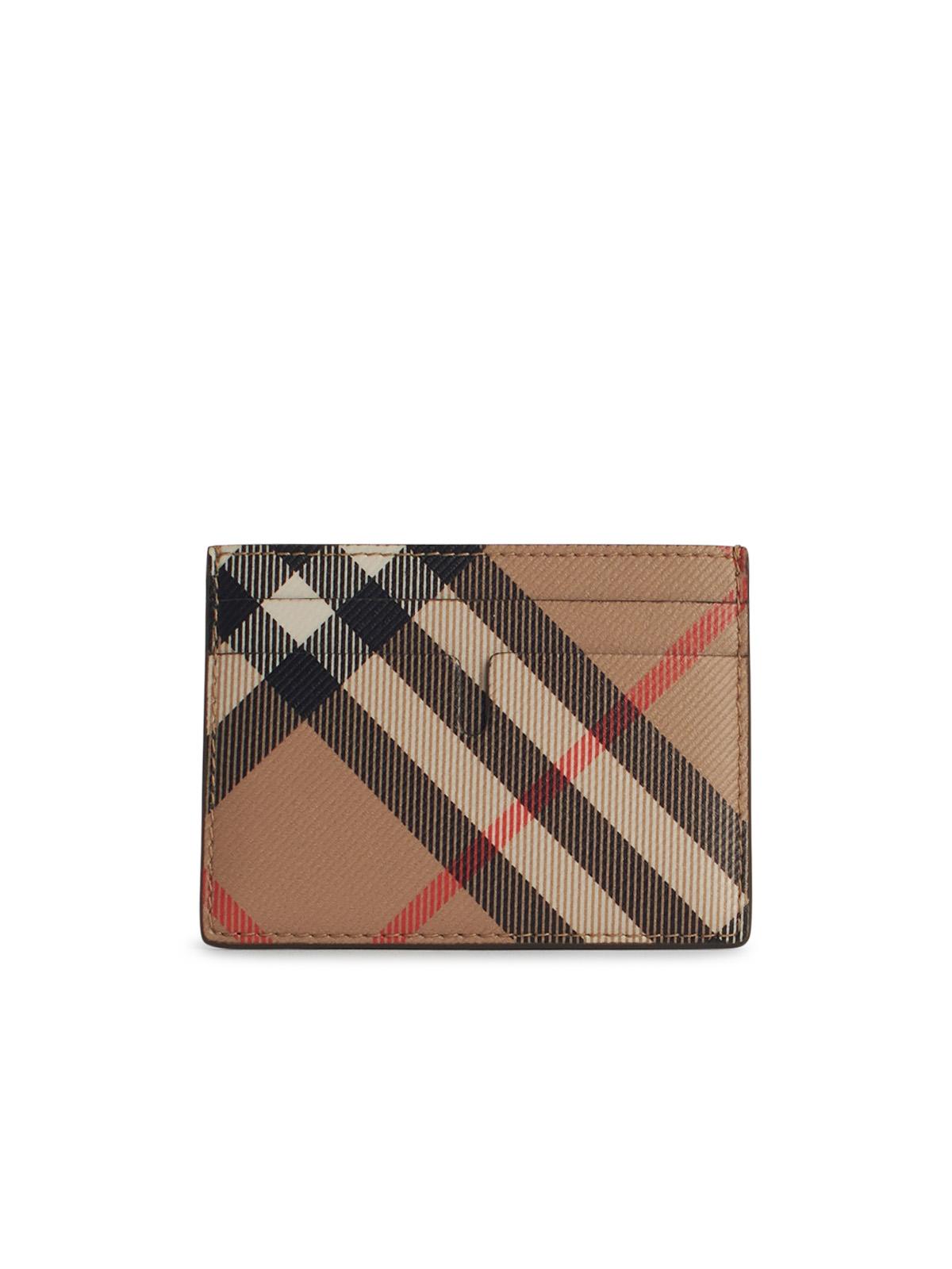 Burberry 'Sandon' Beige Polyurethane Card Holder Men BURBERRY
