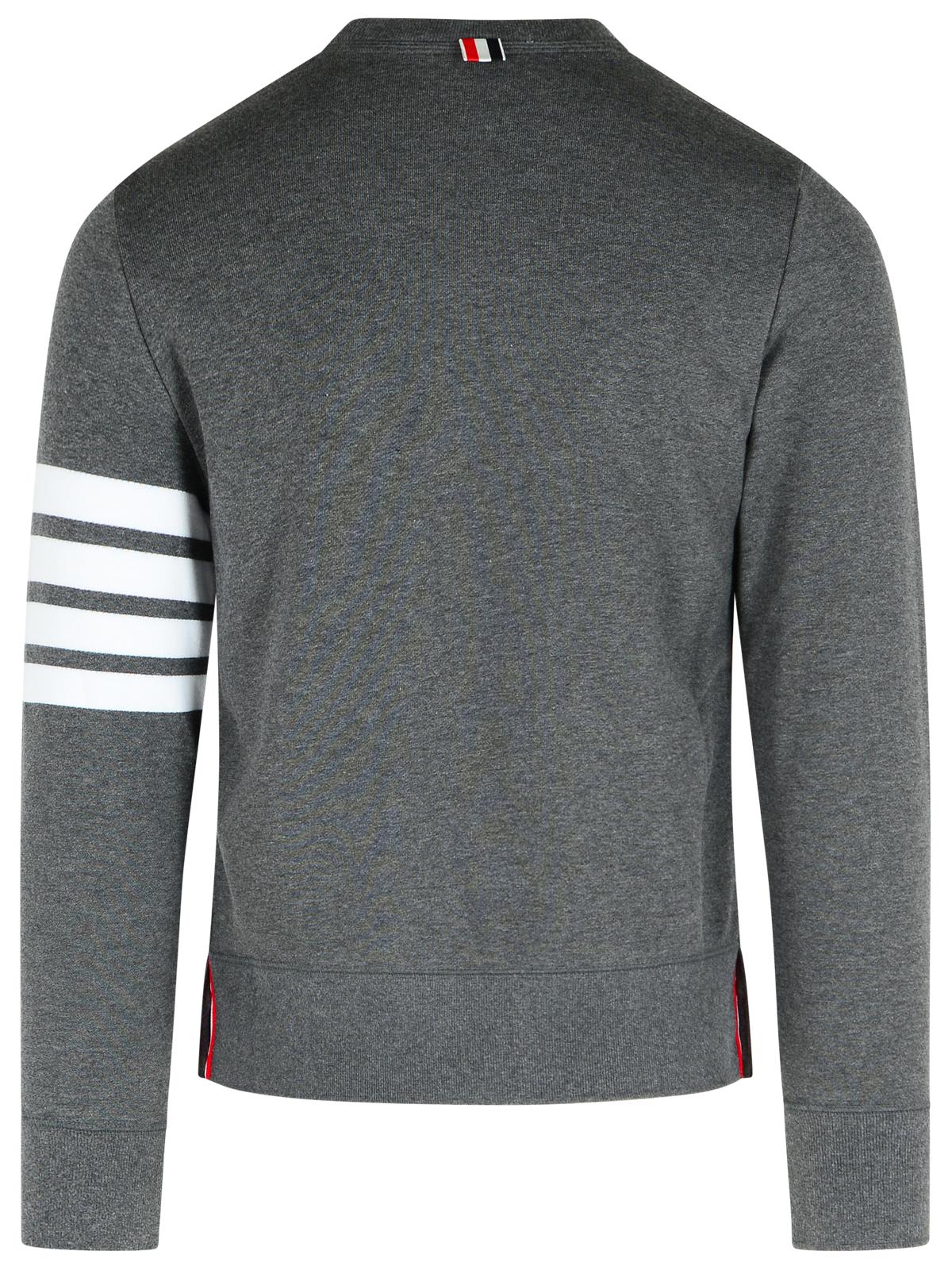 Thom Browne '4 Bar' Dark Grey Cotton Sweatshirt Men THOM BROWNE