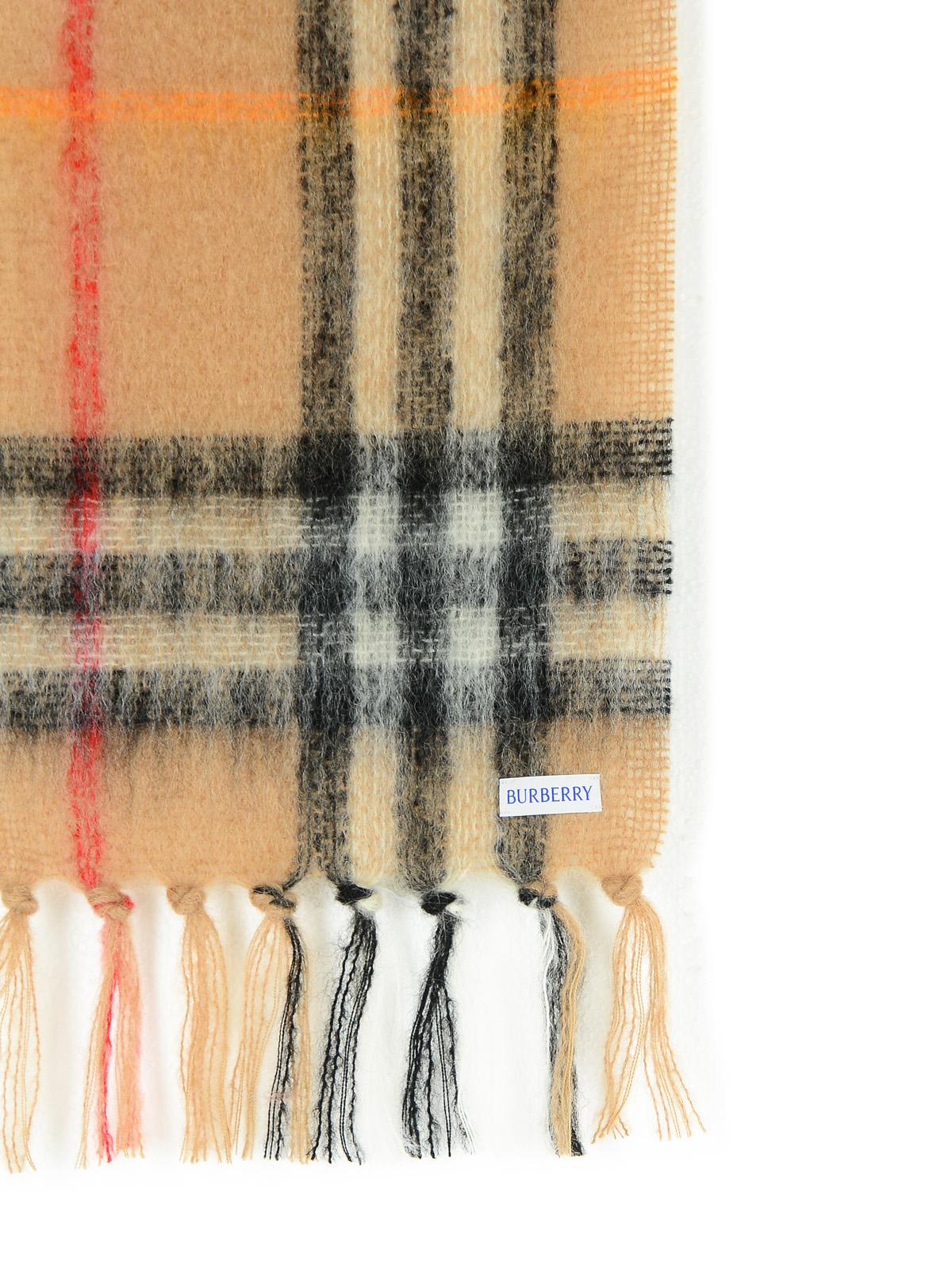 Burberry Beige Mohair And Wool Scarf Women BURBERRY