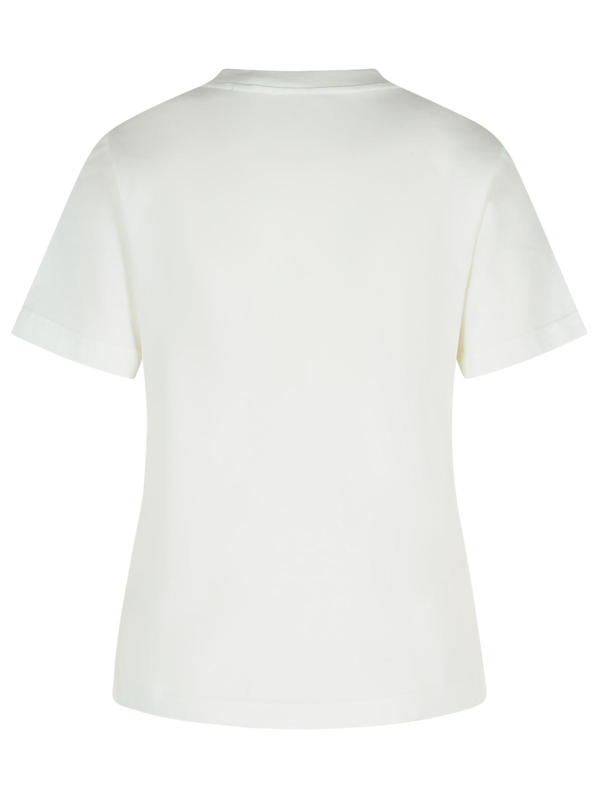 Burberry Ivory Cotton T-Shirt Women BURBERRY