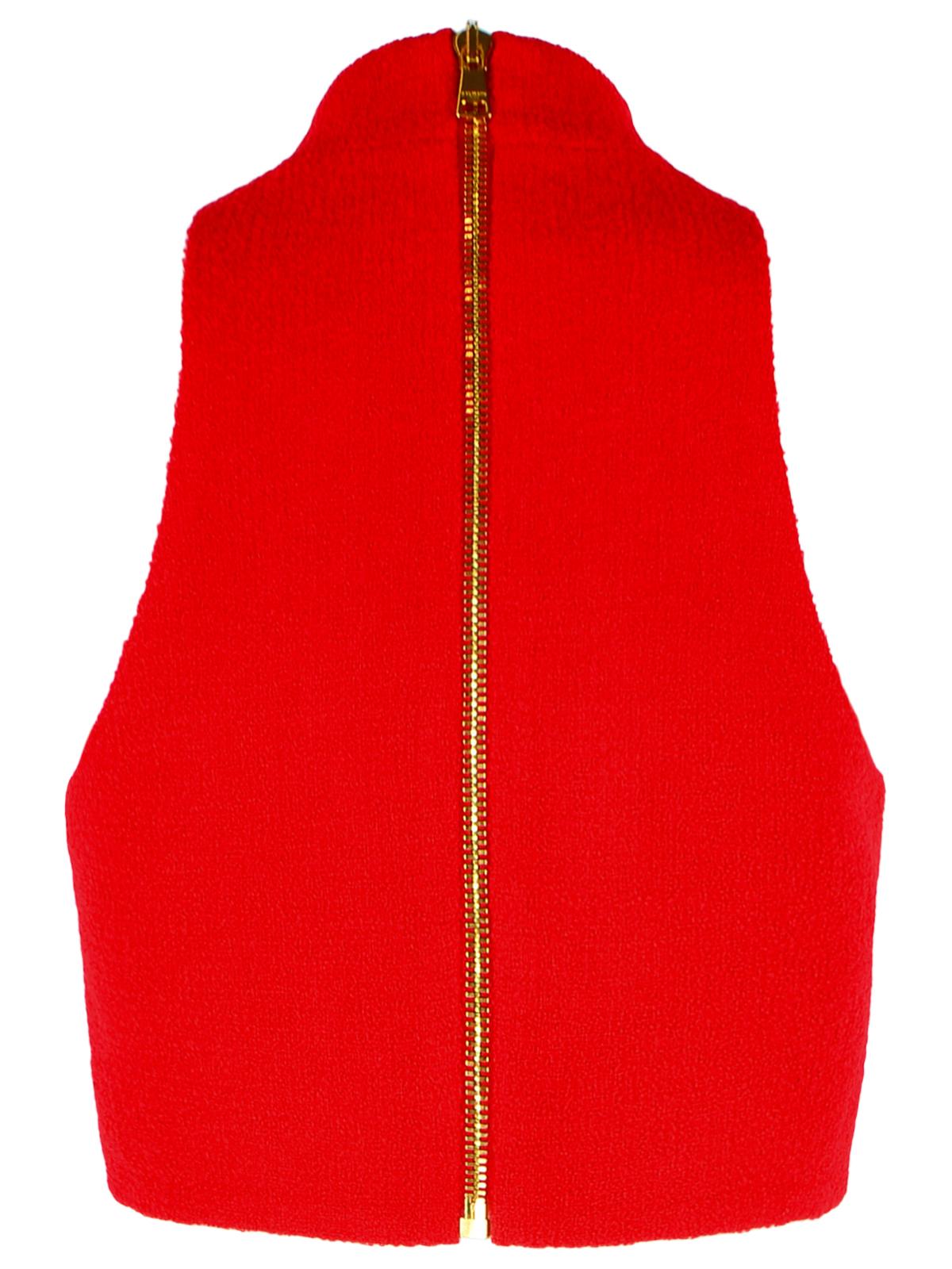 Balmain Red Virgin Wool Top Women BALMAIN