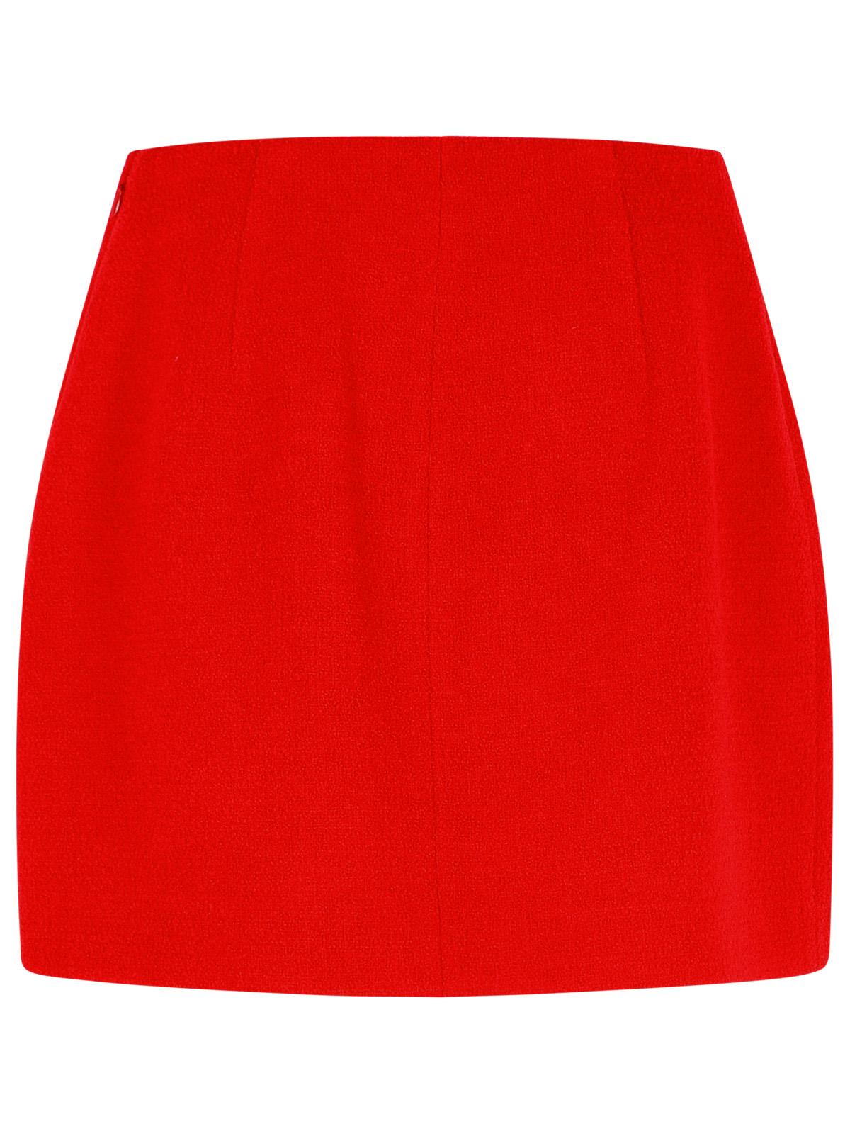 Balmain Short Skirt In Red Virgin Wool Women BALMAIN